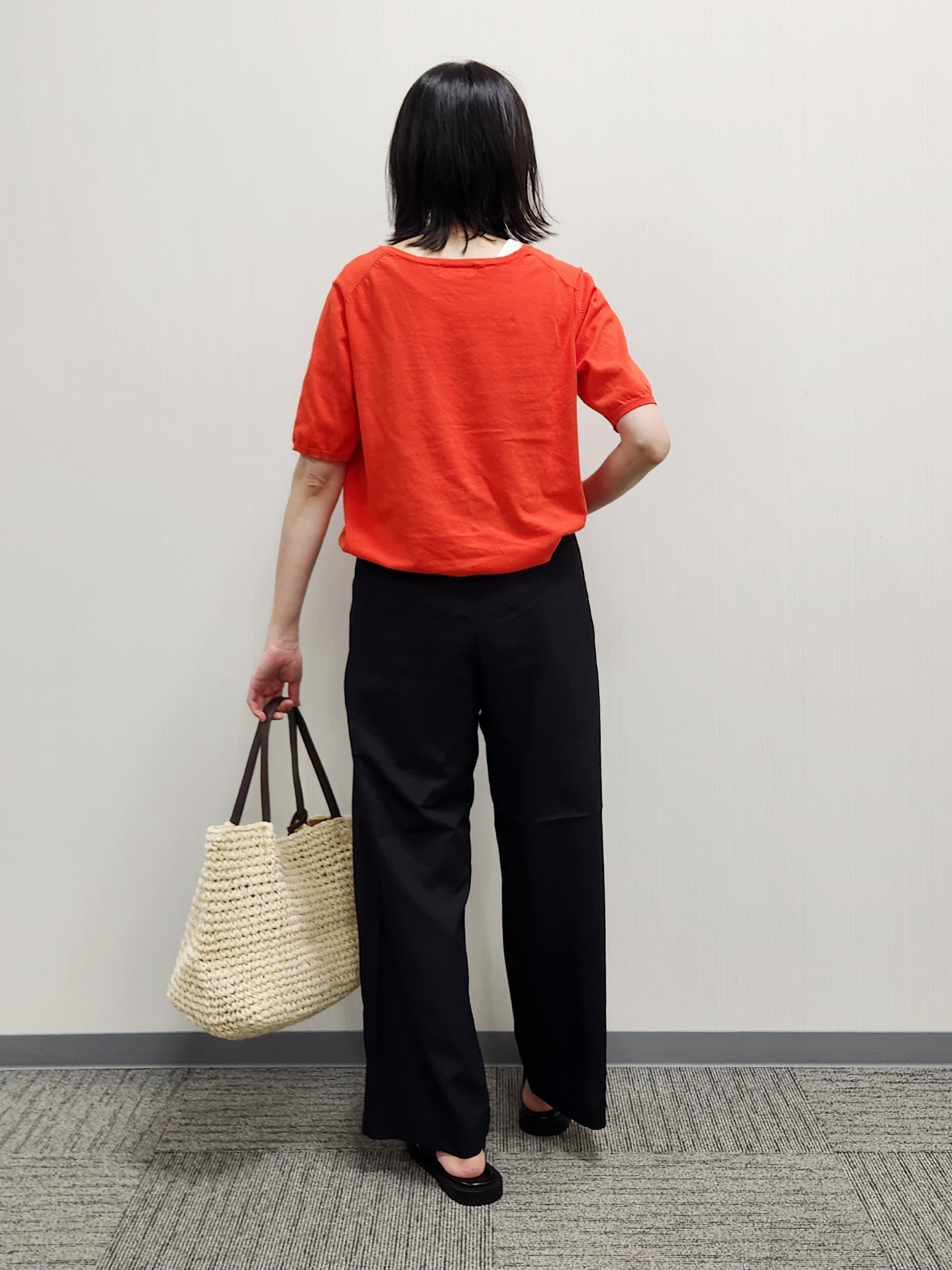 naraさんの「Dessin｜【9色展開/接触冷感/UVカット】ドライタッチサマーニットT」を使ったコーディネート