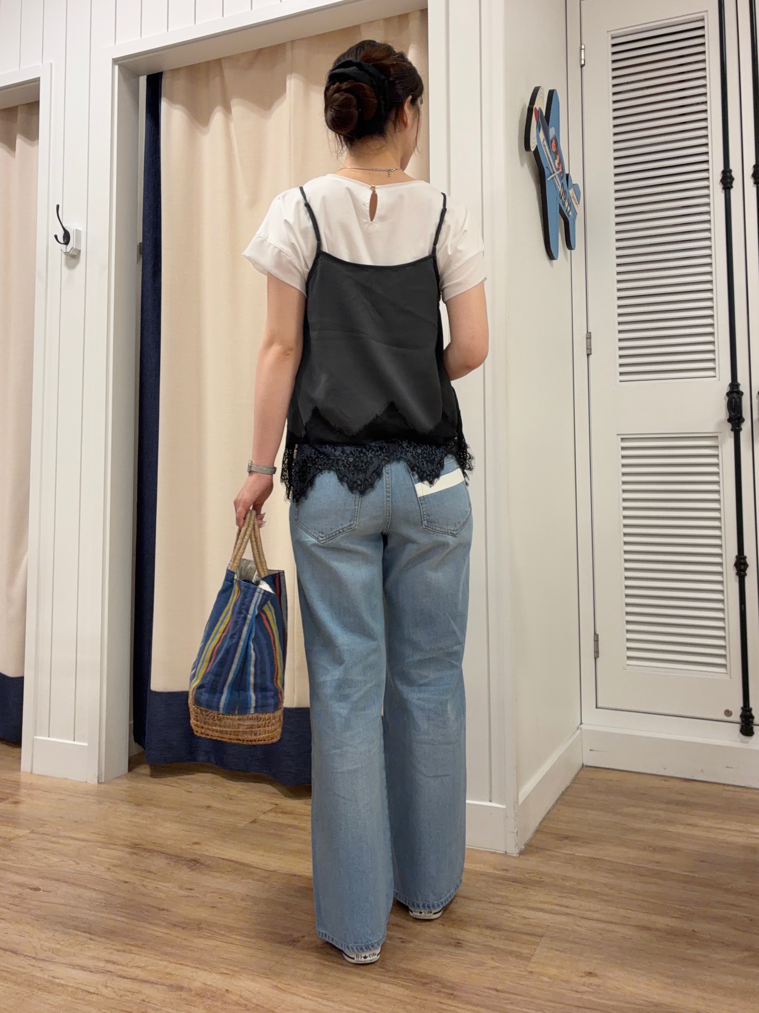 KANNAさんの「Dessin｜【UVカット/接触冷感】美光沢カットソー」を使ったコーディネート