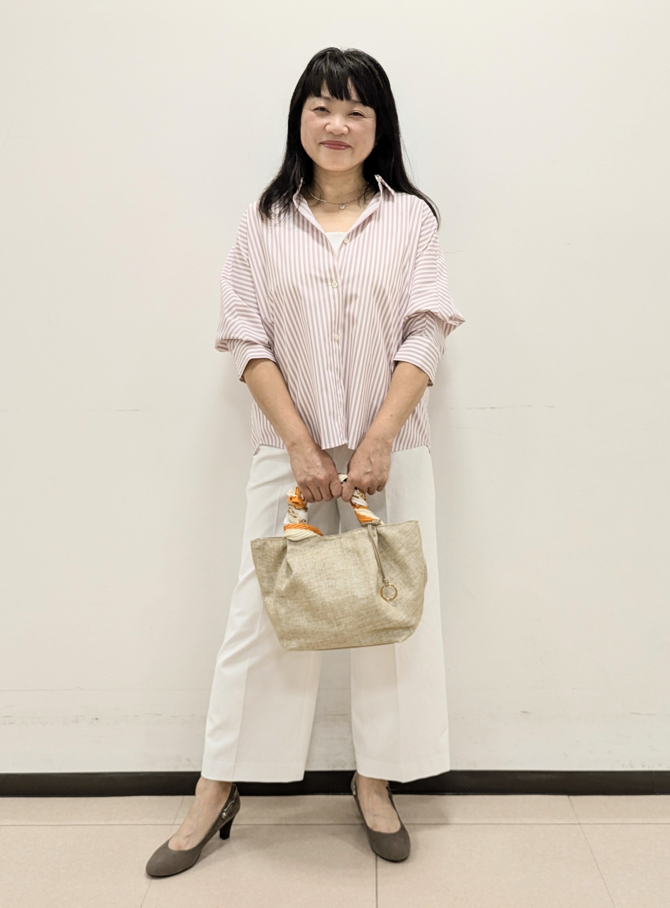 ともさんの「UNTITLED｜【接触冷感/吸水速乾/UVカット】ドルマンスリーブシャツ」を使ったコーディネート