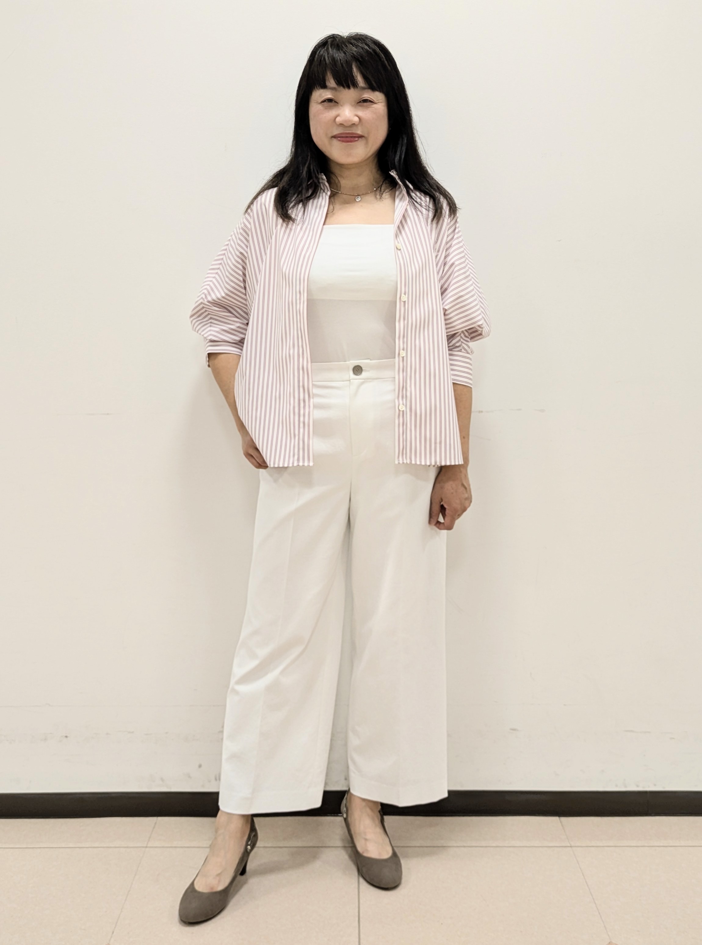 ともさんの「UNTITLED｜【接触冷感/吸水速乾/UVカット】ドルマンスリーブシャツ」を使ったコーディネート