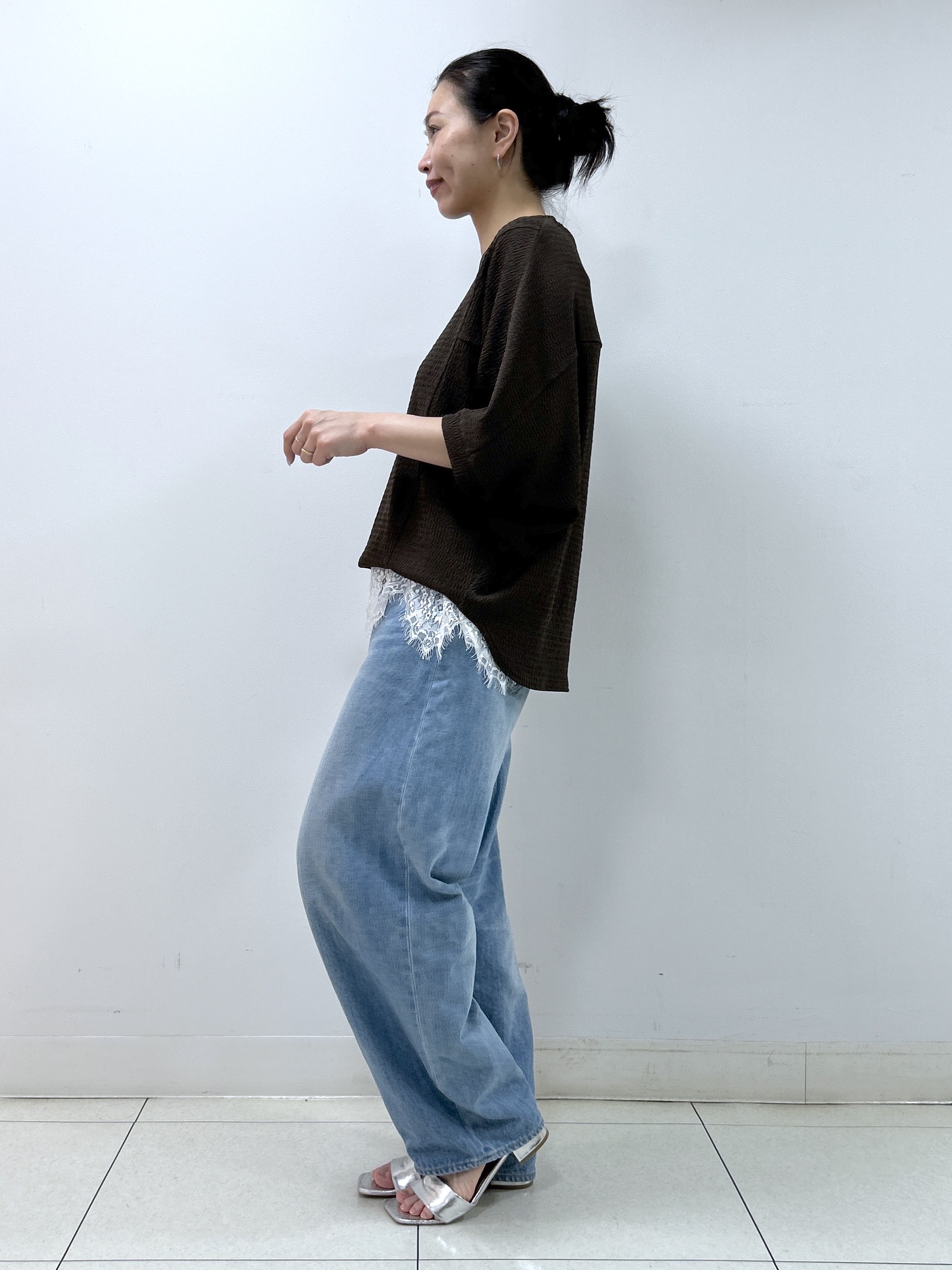 Kaiさんの「Dessin｜シュリンクジャージ カットソー」を使ったコーディネート