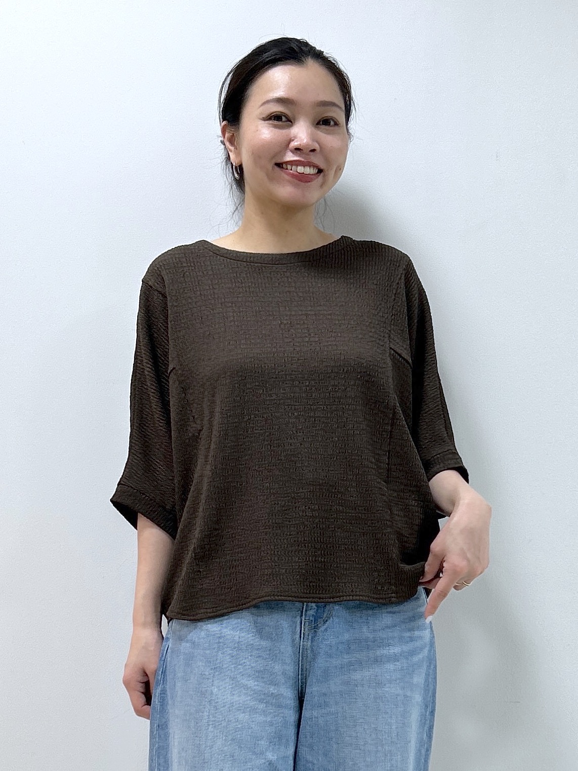 Kaiさんの「Dessin｜シュリンクジャージ カットソー」を使ったコーディネート