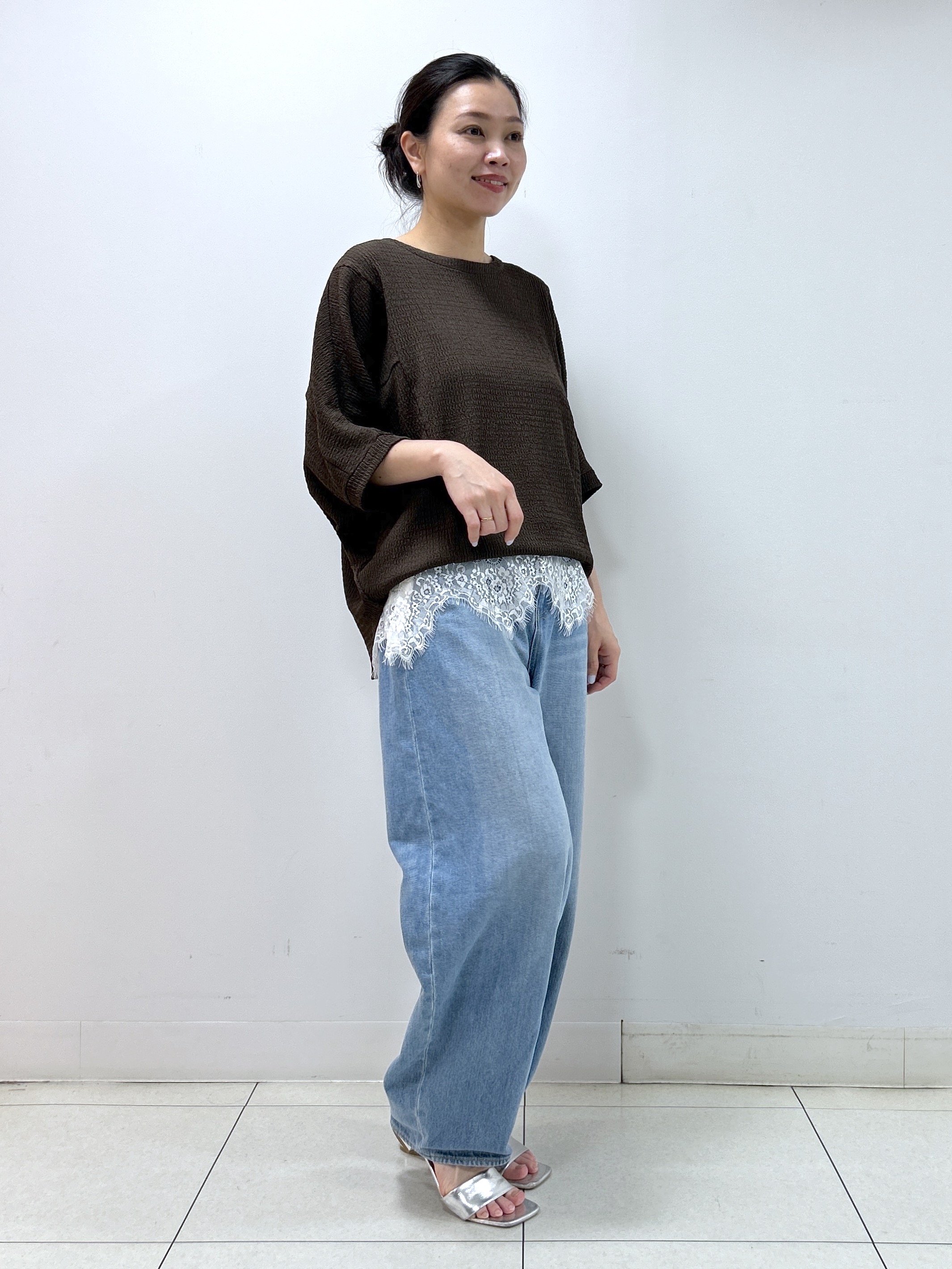 Kaiさんの「Dessin｜シュリンクジャージ カットソー」を使ったコーディネート