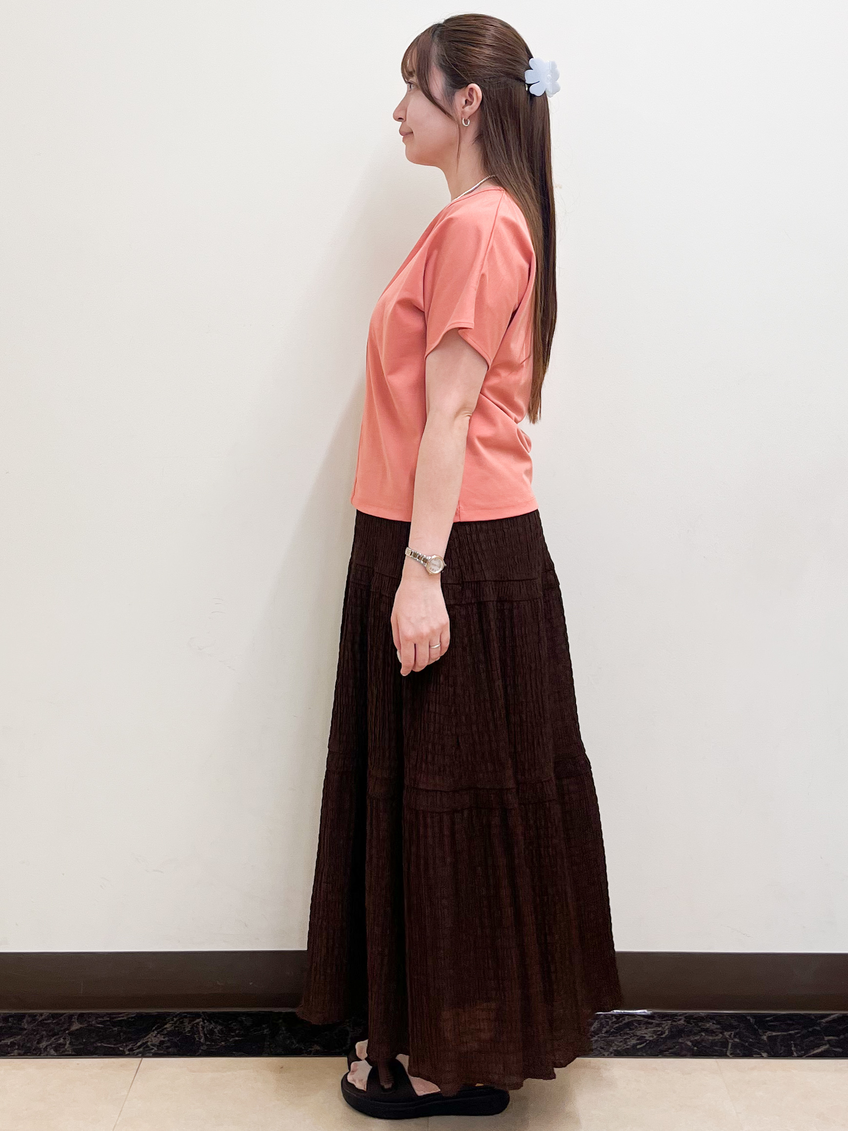 mikikoさんの「Reflect｜【UVカット／接触冷感／吸水速乾】フレアスリーブプルオーバー」を使ったコーディネート