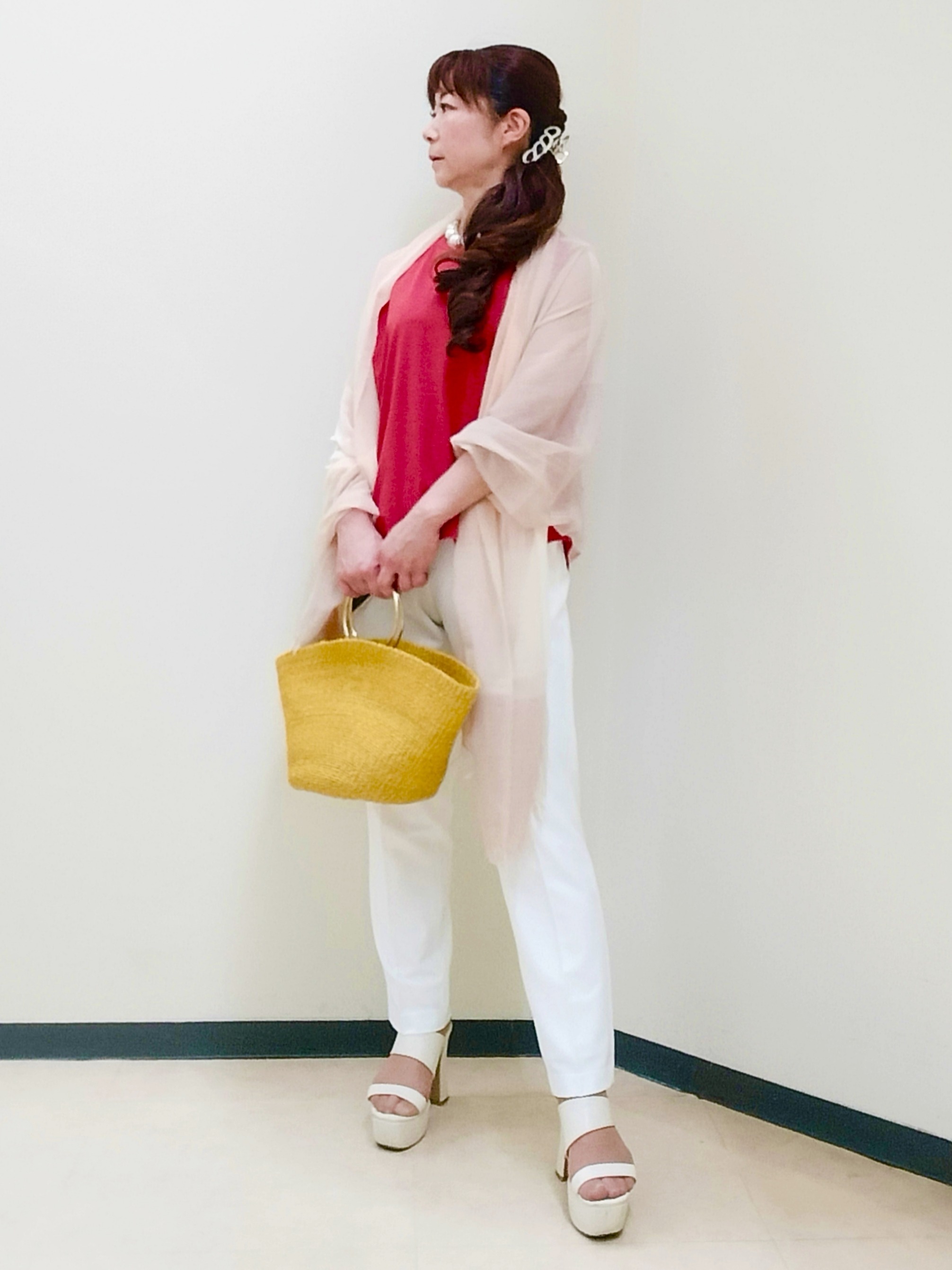 花さんの「Reflect｜【UVカット／接触冷感／吸水速乾】フレンチスリーブプルオーバー」を使ったコーディネート