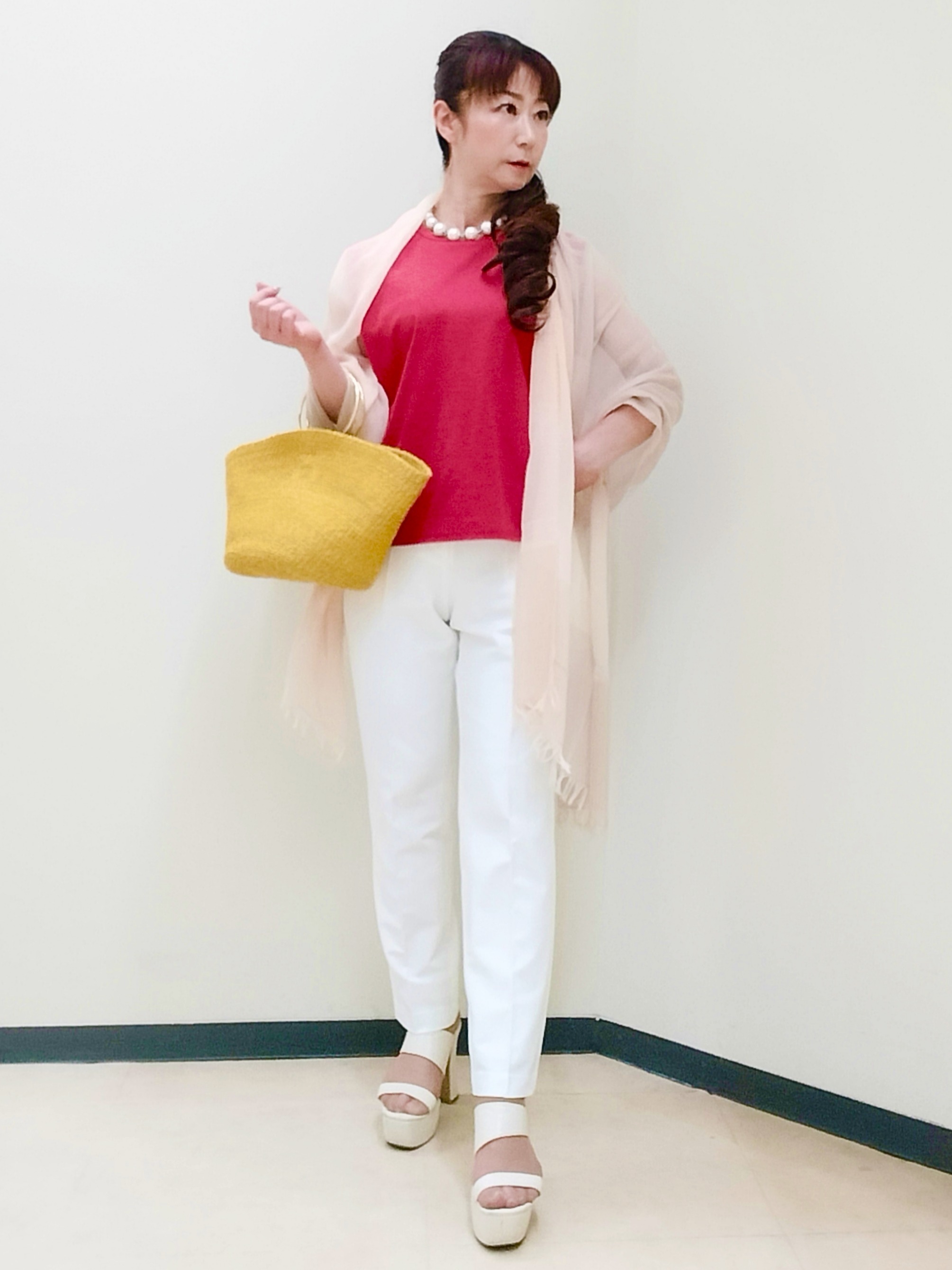 花さんの「Reflect｜【UVカット／接触冷感／吸水速乾】フレンチスリーブプルオーバー」を使ったコーディネート