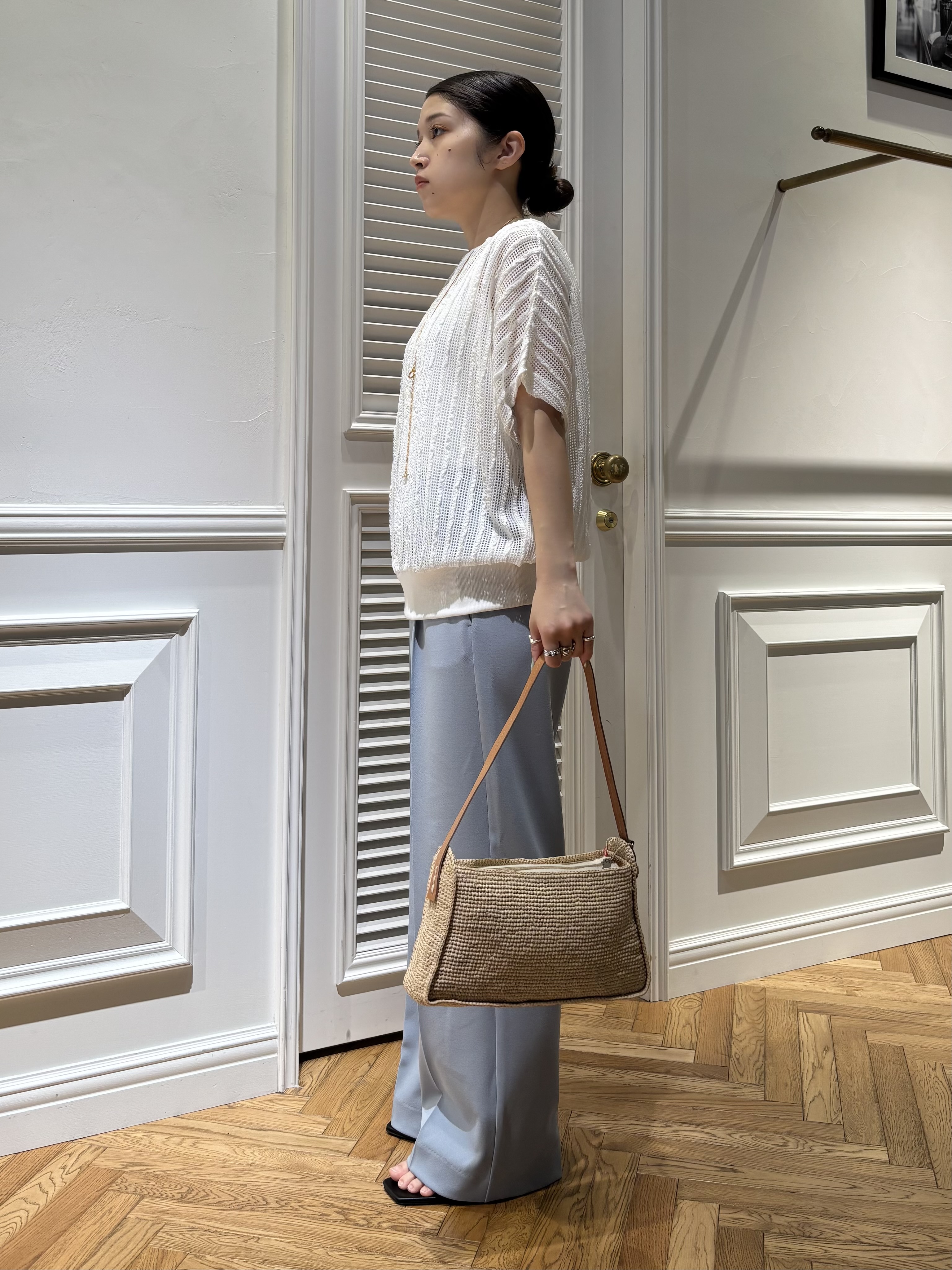 Mgmさんの「DRESSTERIOR｜【接触冷感/ウォッシャブル】センタープレスジョーゼットパンツ」を使ったコーディネート