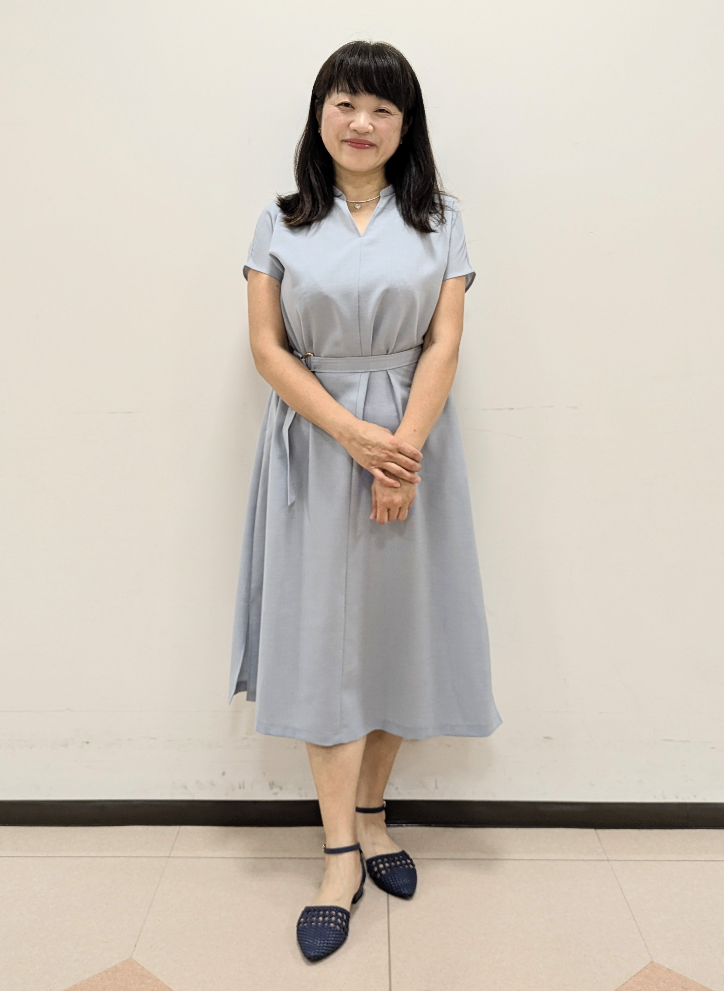 ともさんの「UNTITLED｜【UV/接触冷感/遮熱/通気性】スラブバンドカラーワンピース」を使ったコーディネート