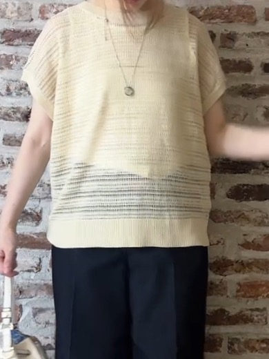 tokiさんの「THE SHOP TK｜【2点セット】メッシュニット+タンクトップ」を使ったコーディネート