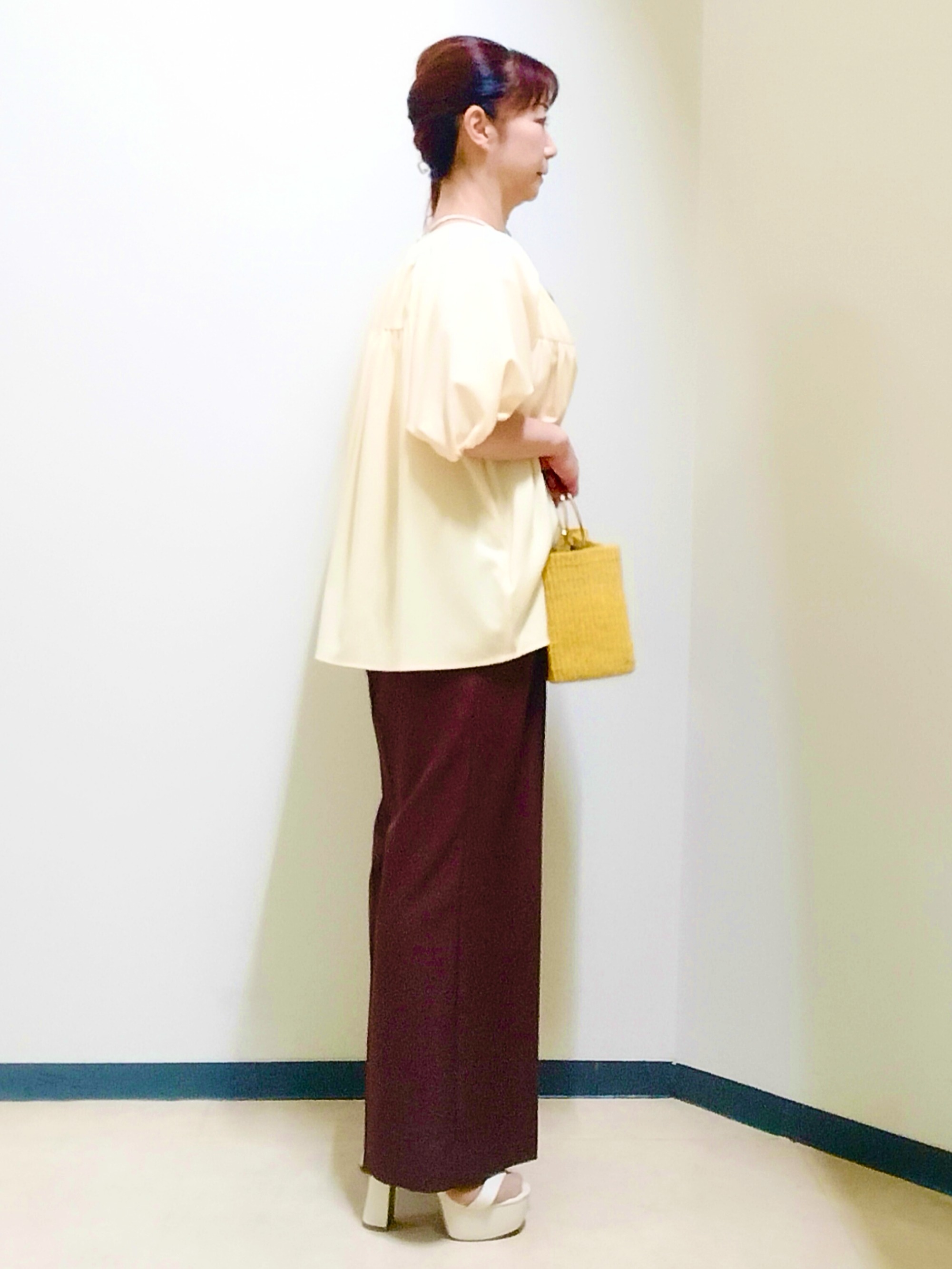 花さんの「Reflect｜ギャザーデザインブラウス」を使ったコーディネート