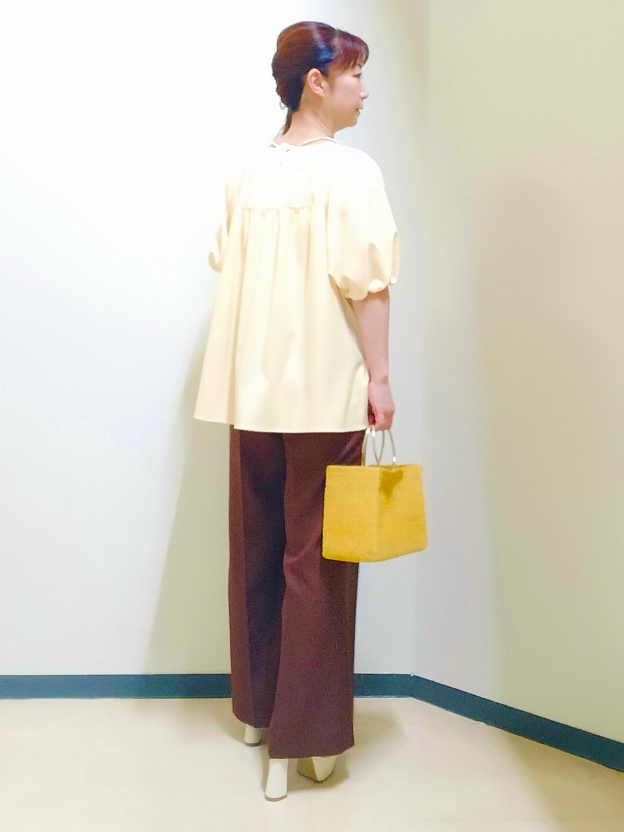 花さんの「Reflect｜ギャザーデザインブラウス」を使ったコーディネート