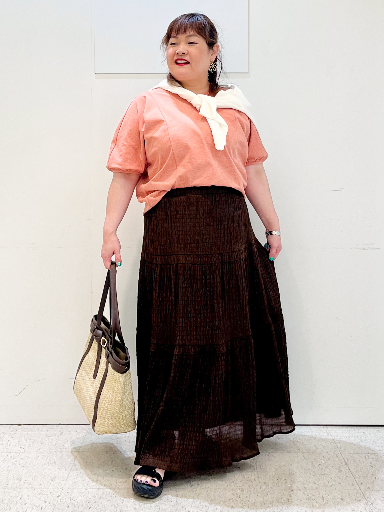 kimmyさんの「Reflect｜【UVカット／接触冷感／吸水速乾】ギャザースリーブカットソー」を使ったコーディネート