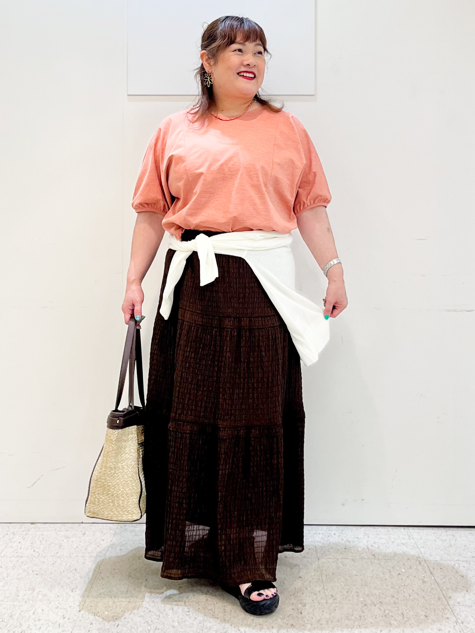kimmyさんの「Reflect｜【UVカット／接触冷感／吸水速乾】ギャザースリーブカットソー」を使ったコーディネート
