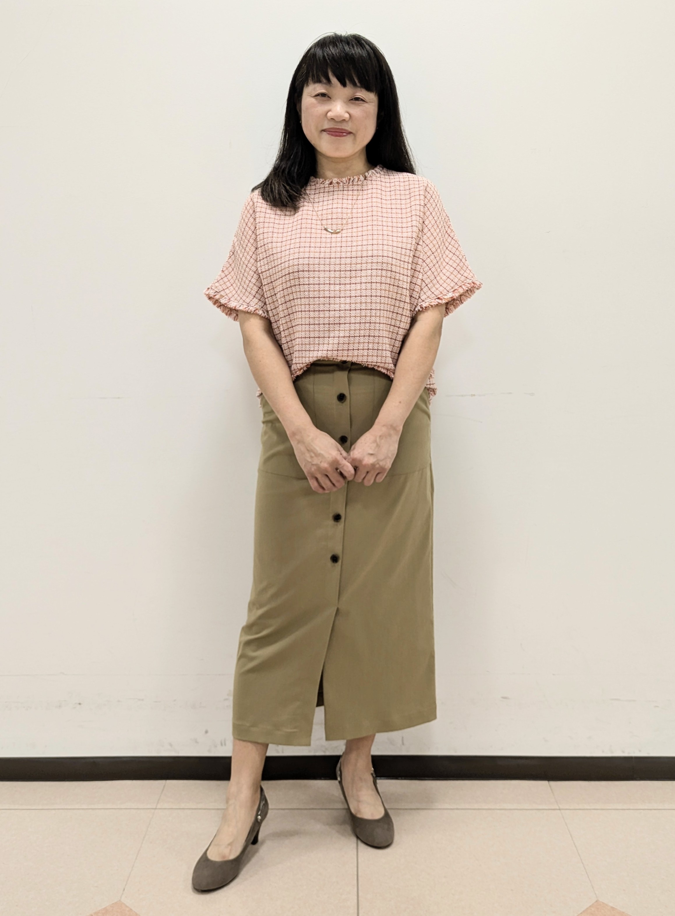 ともさんの「UNTITLED｜ファンシーツイードブラウス」を使ったコーディネート
