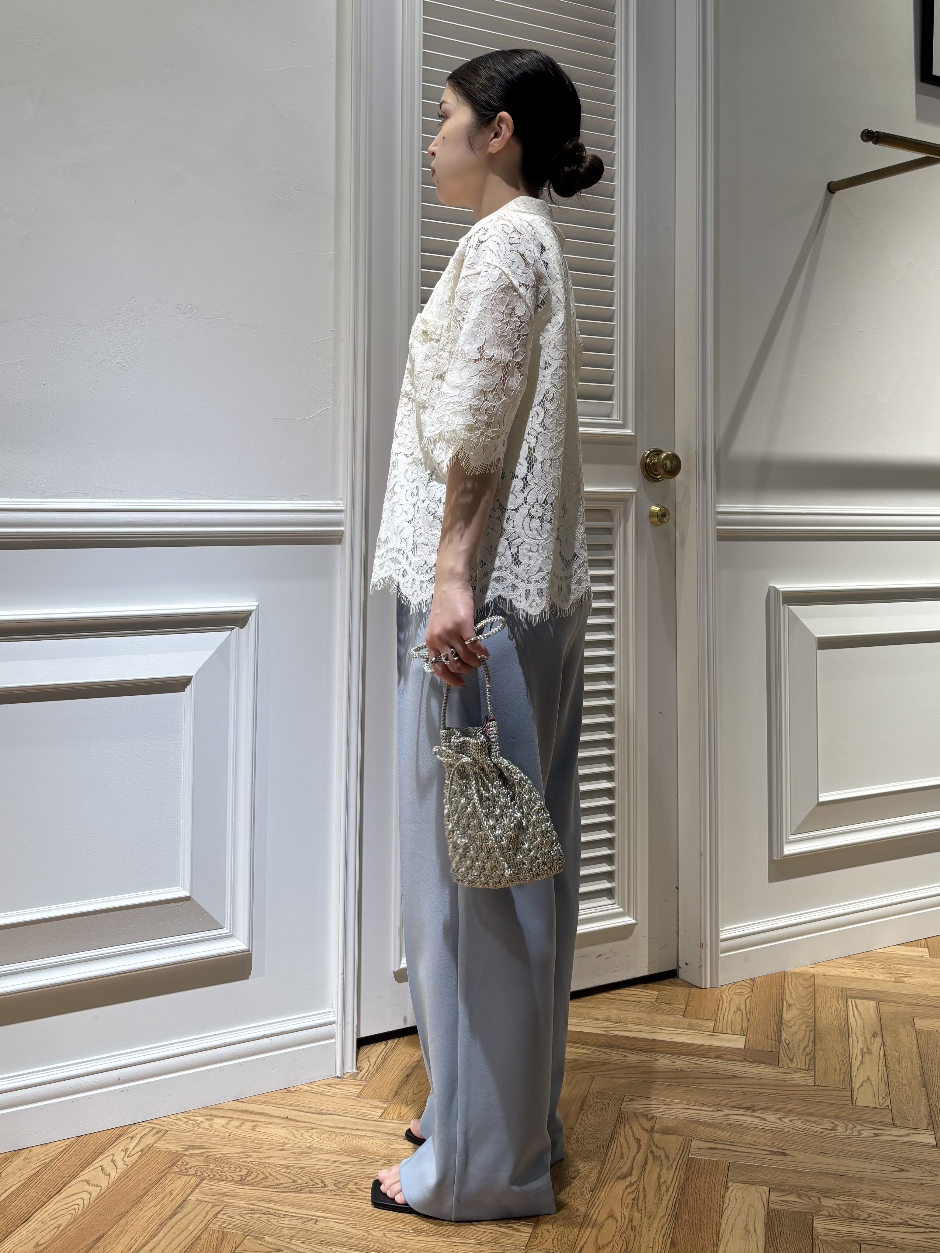 Mgmさんの「DRESSTERIOR｜【接触冷感/ウォッシャブル】センタープレスジョーゼットパンツ」を使ったコーディネート