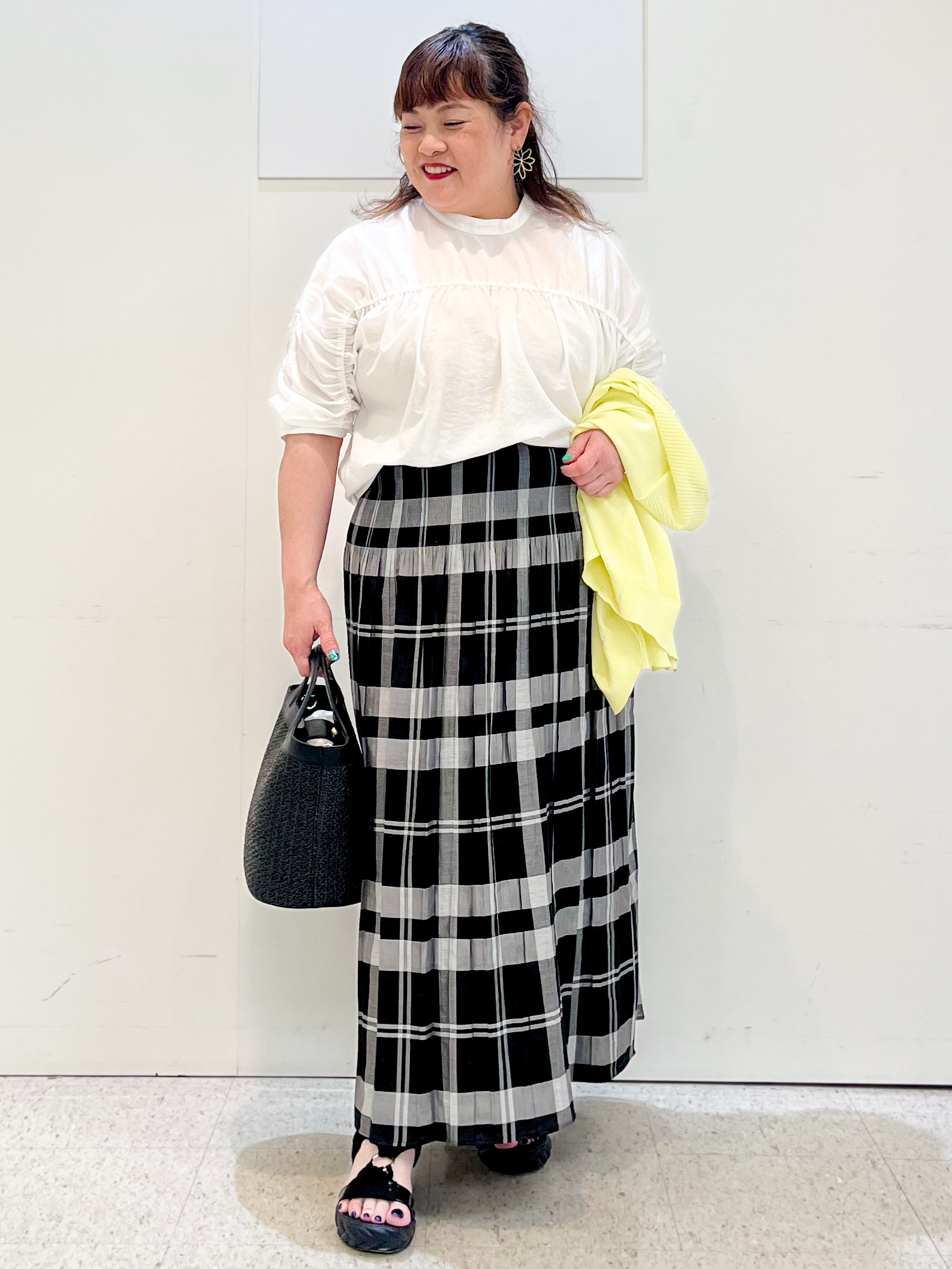 kimmyさんの「Reflect｜Vネックニットカーディガン」を使ったコーディネート