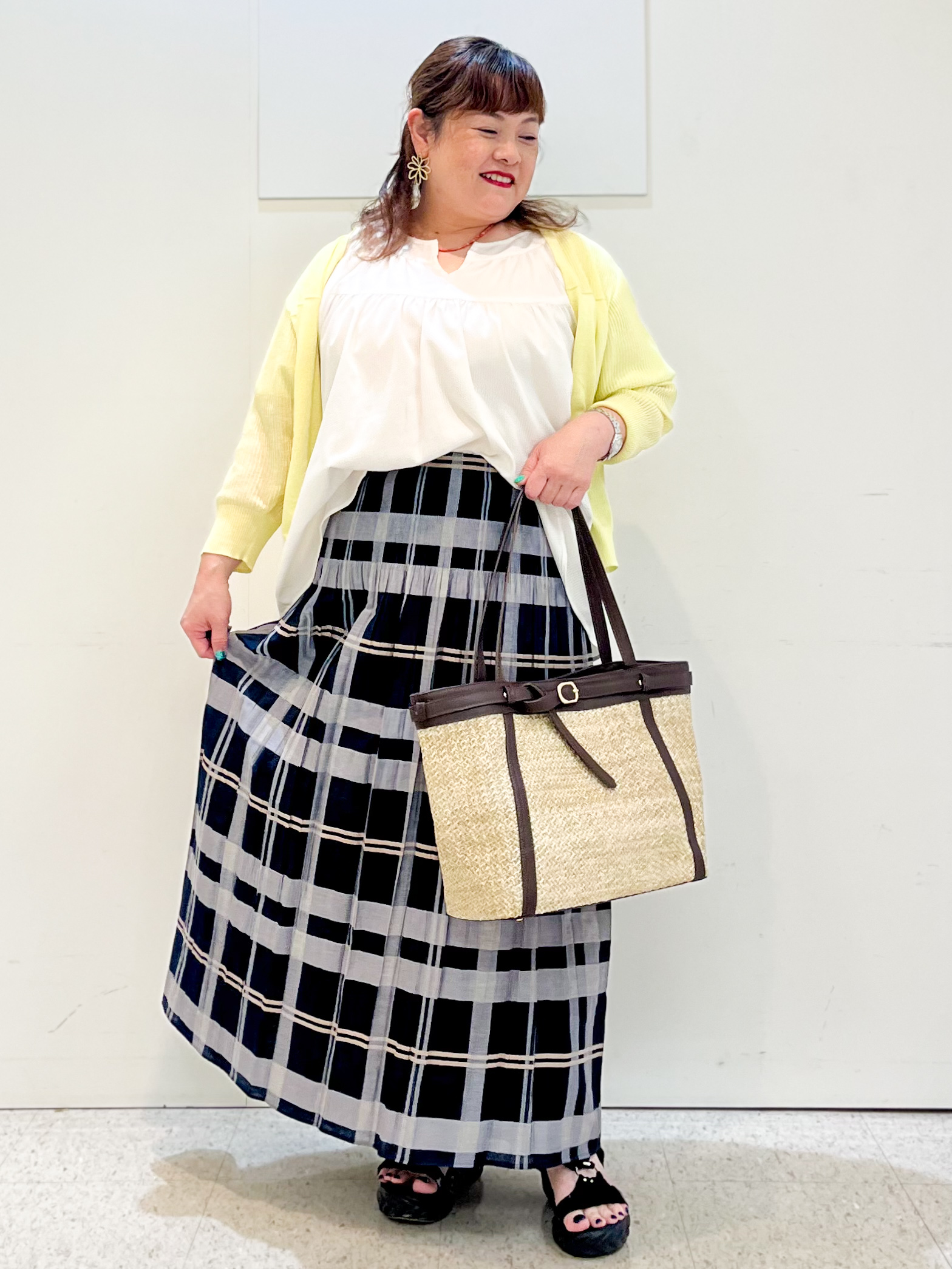 kimmyさんの「Reflect｜Vネックニットカーディガン」を使ったコーディネート