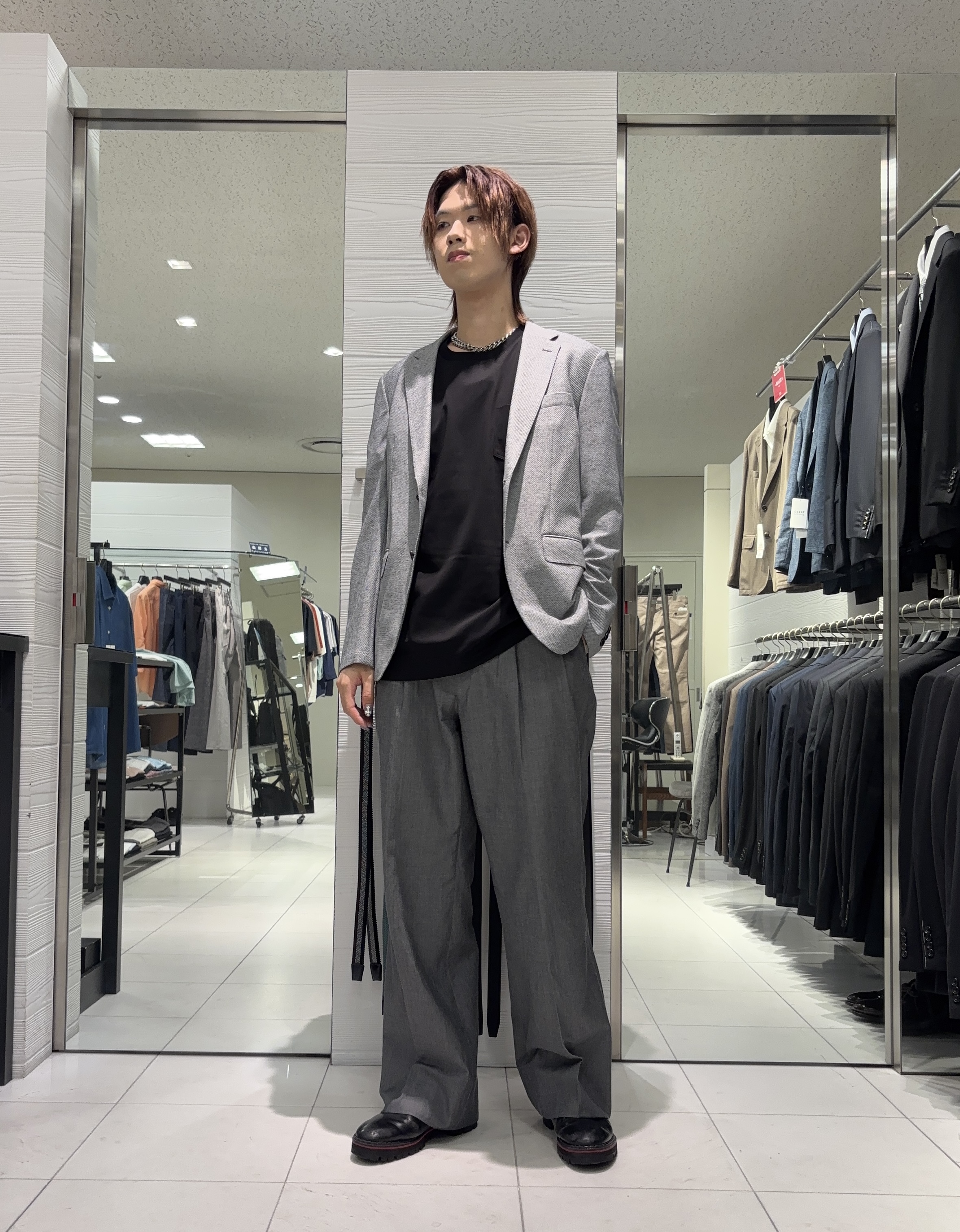 こうへいさんの「TAKEO KIKUCHI｜【抗菌防臭】CALCULO（R）ジャージ ジャケット」を使ったコーディネート