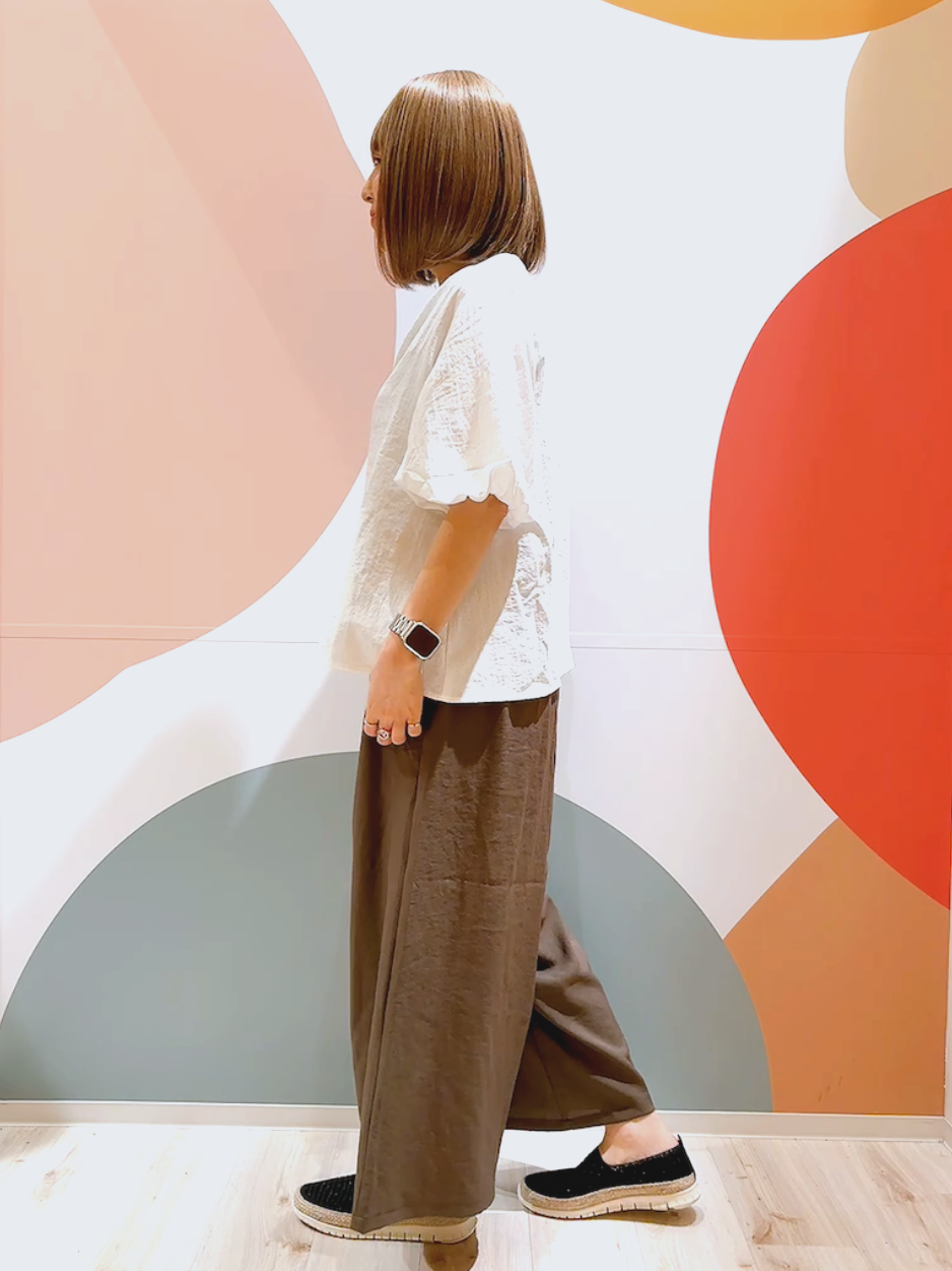 長男さんの「SHOO･LA･RUE｜【S-LL】見せてもキレイ スクエアネック リブタンクトップ」を使ったコーディネート