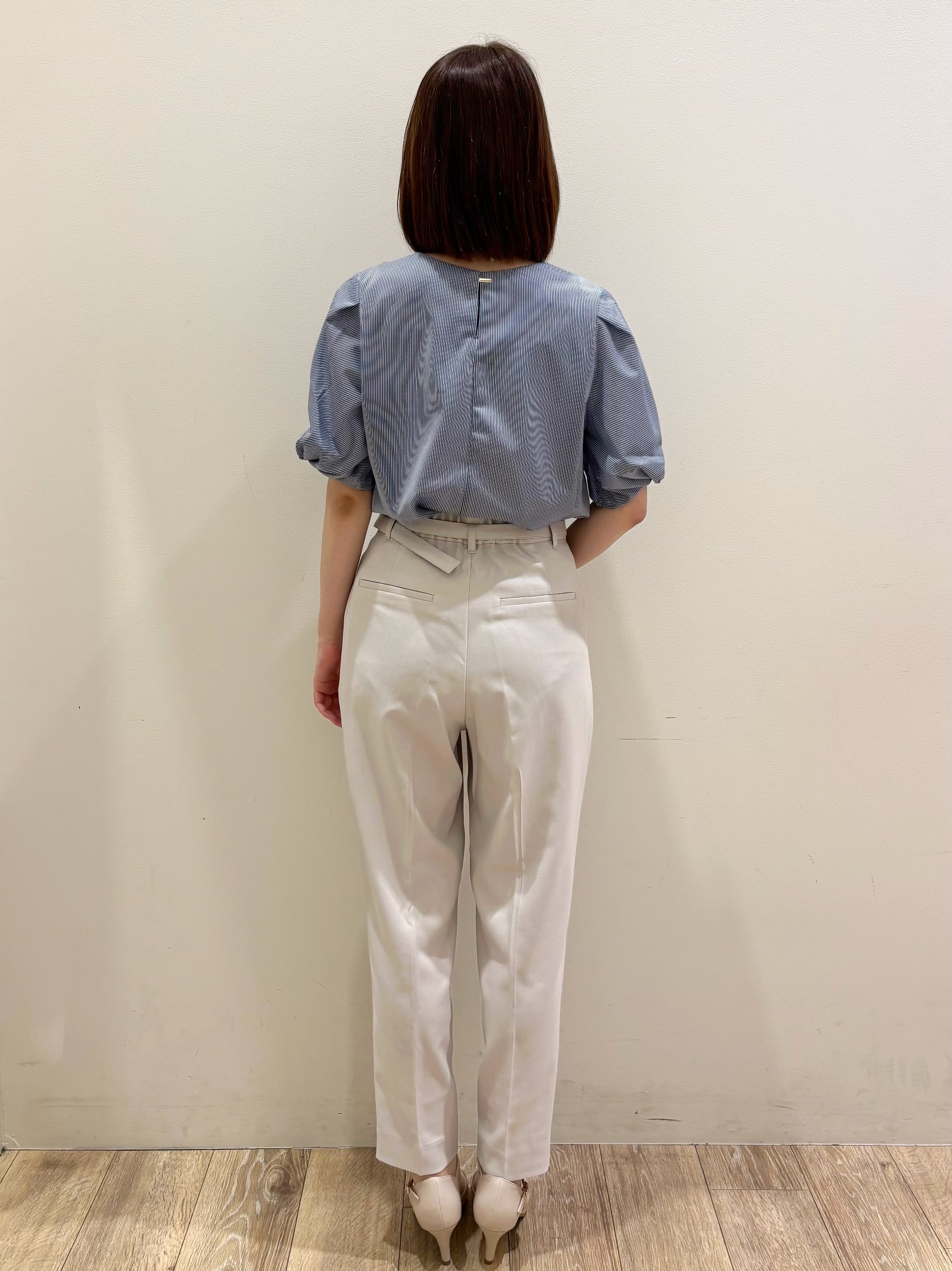 honamiさんの「index｜【吸水速乾】ストライプ調デザインスリーブトップス《洗濯機OK》」を使ったコーディネート