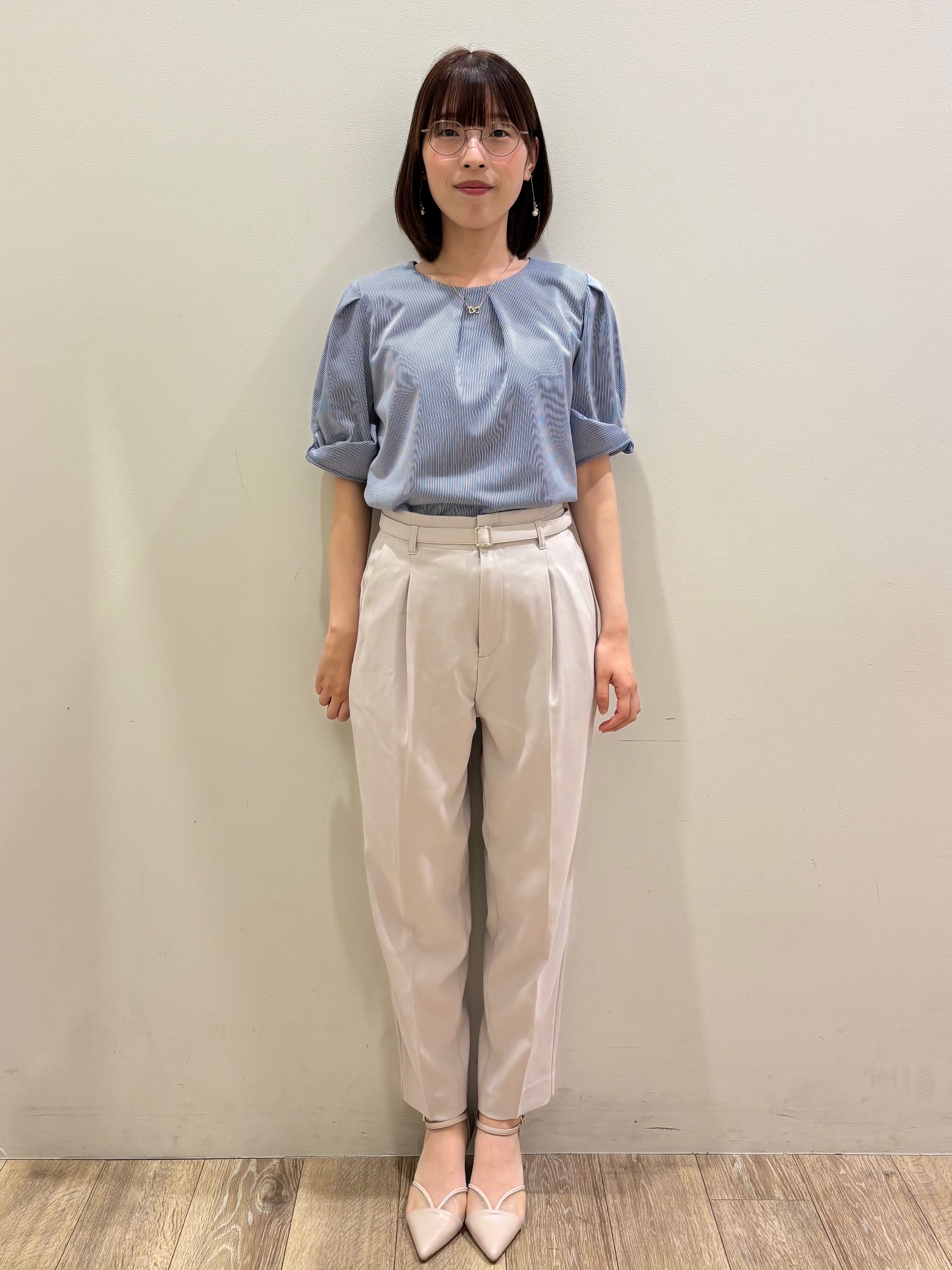 honamiさんの「index｜【吸水速乾】ストライプ調デザインスリーブトップス《洗濯機OK》」を使ったコーディネート