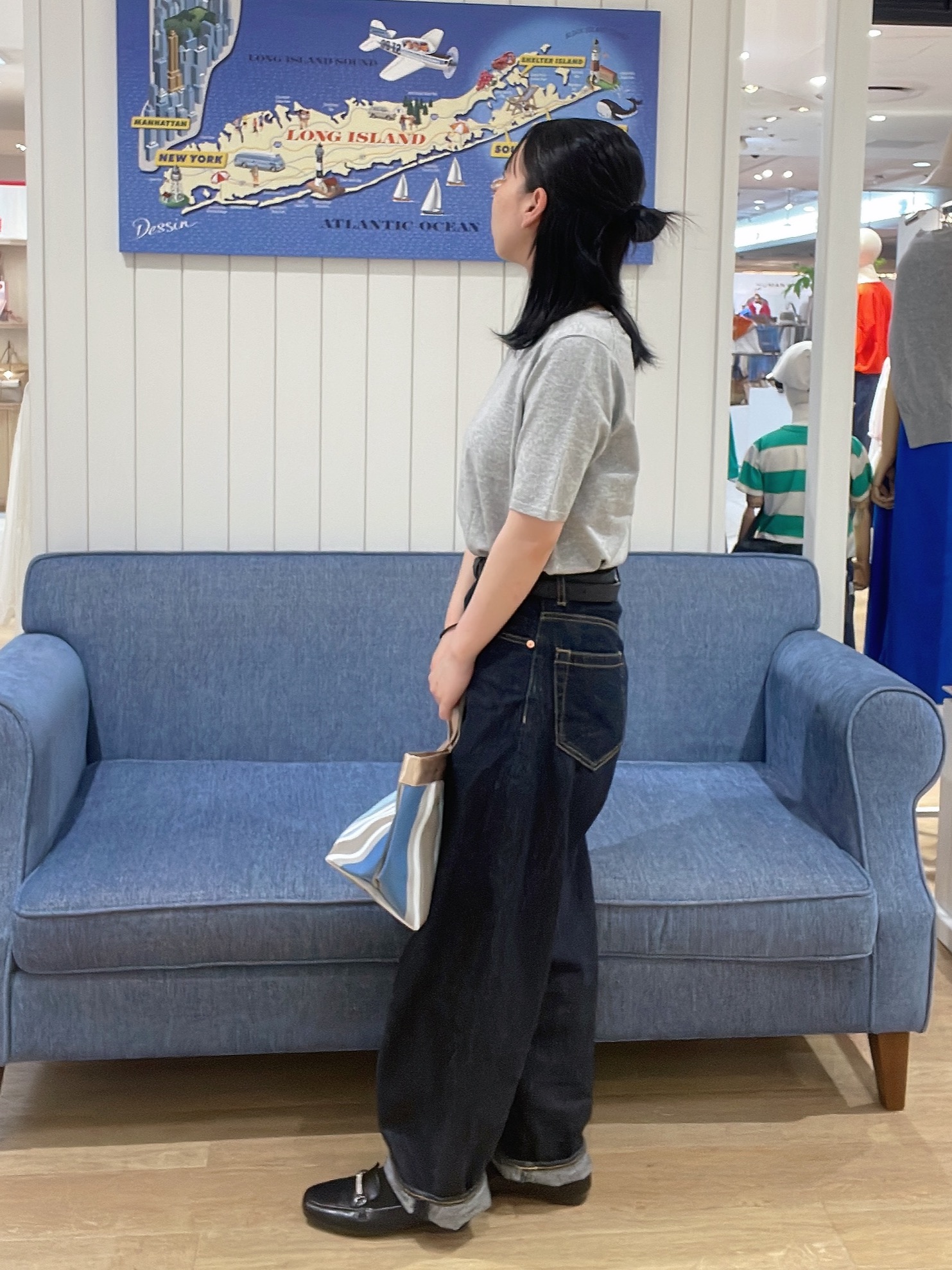 AYAさんの「Dessin｜【9色展開/接触冷感/UVカット】ドライタッチサマーニットT」を使ったコーディネート