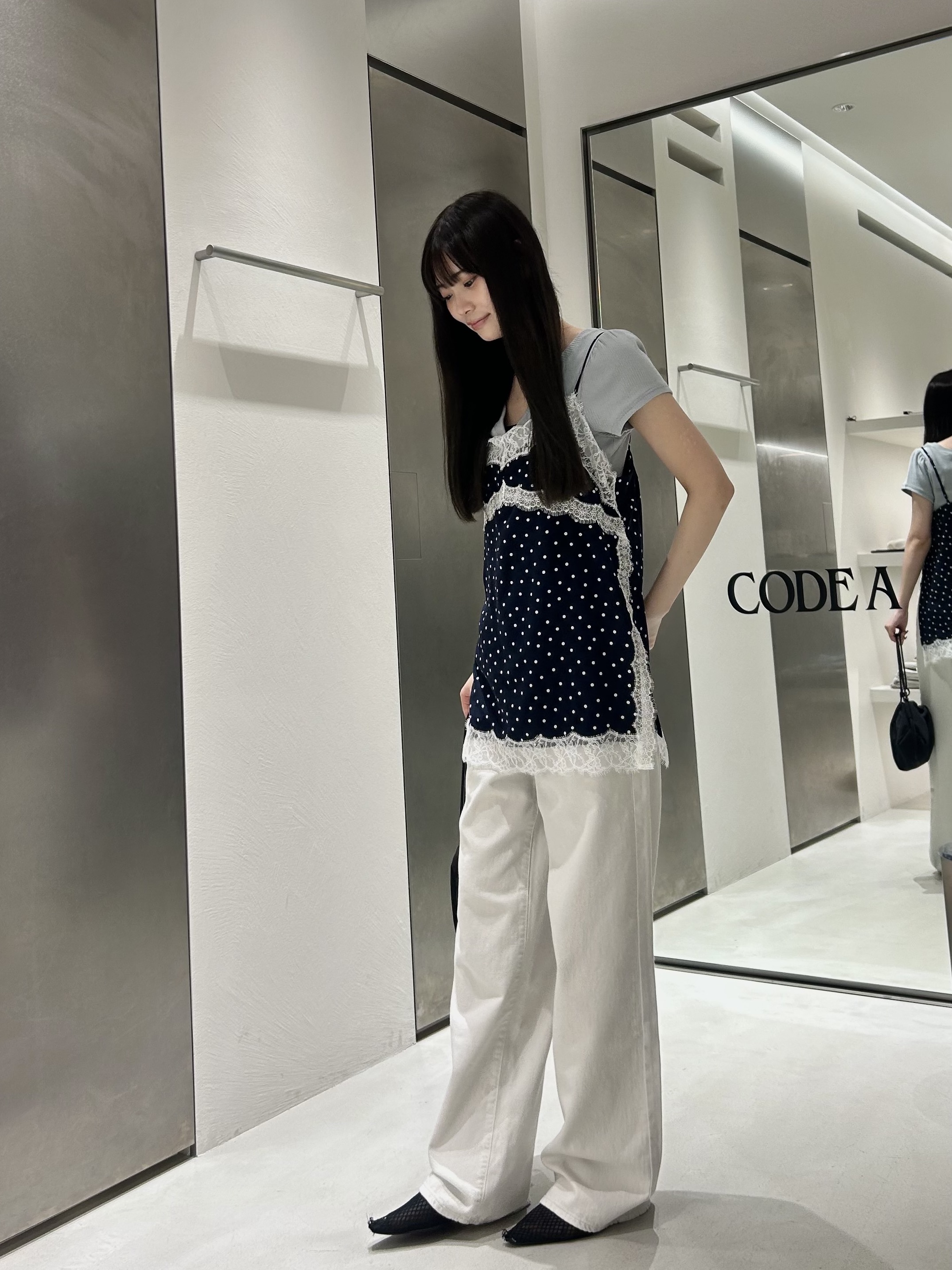 miniさんの「CODE A｜M everyday rib button tee」を使ったコーディネート