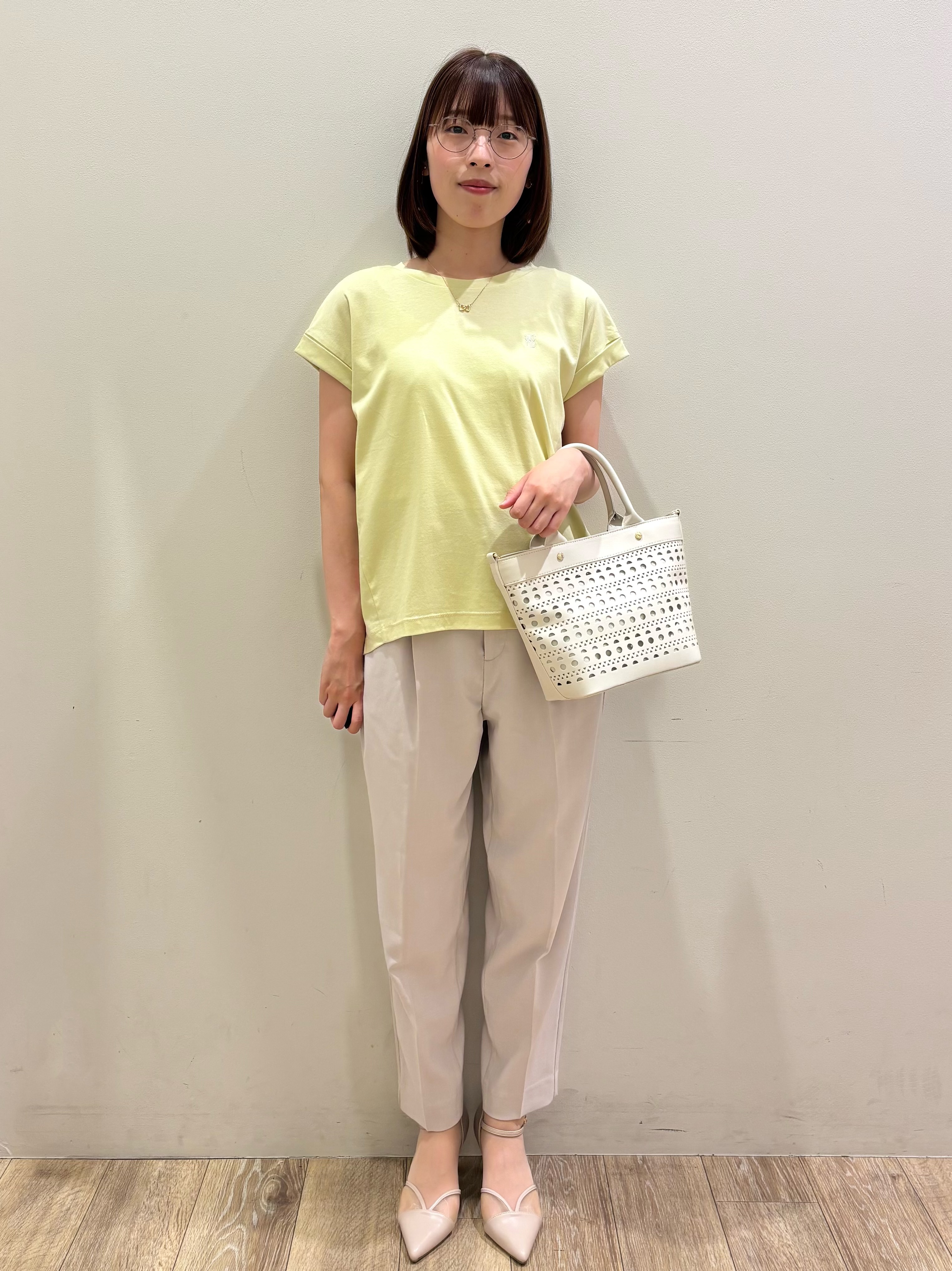 honamiさんの「index｜【接触冷感／UV】ワンポイント刺繍Tシャツ《7col／XS~3L／洗濯機OK》」を使ったコーディネート