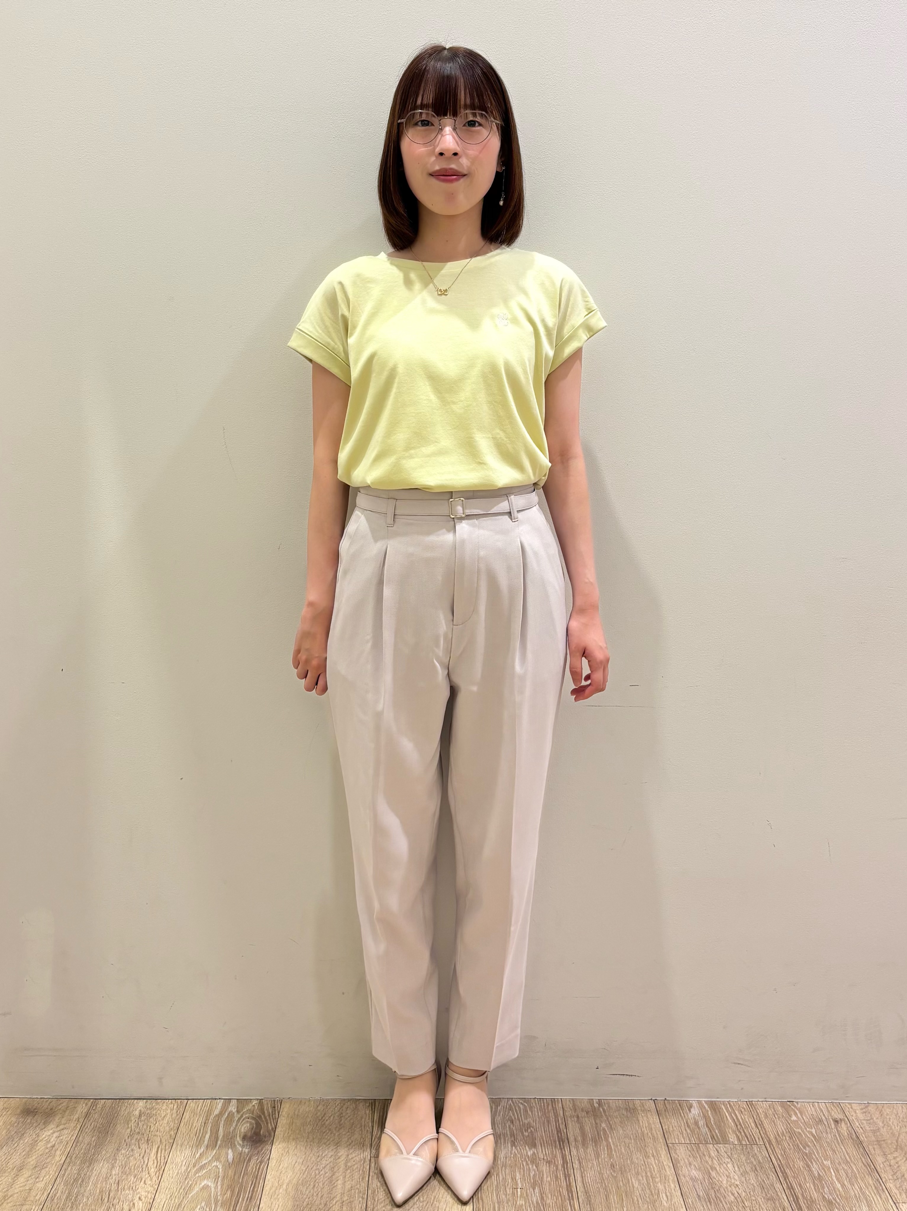 honamiさんの「index｜【接触冷感／UV】ワンポイント刺繍Tシャツ《7col／XS~3L／洗濯機OK》」を使ったコーディネート