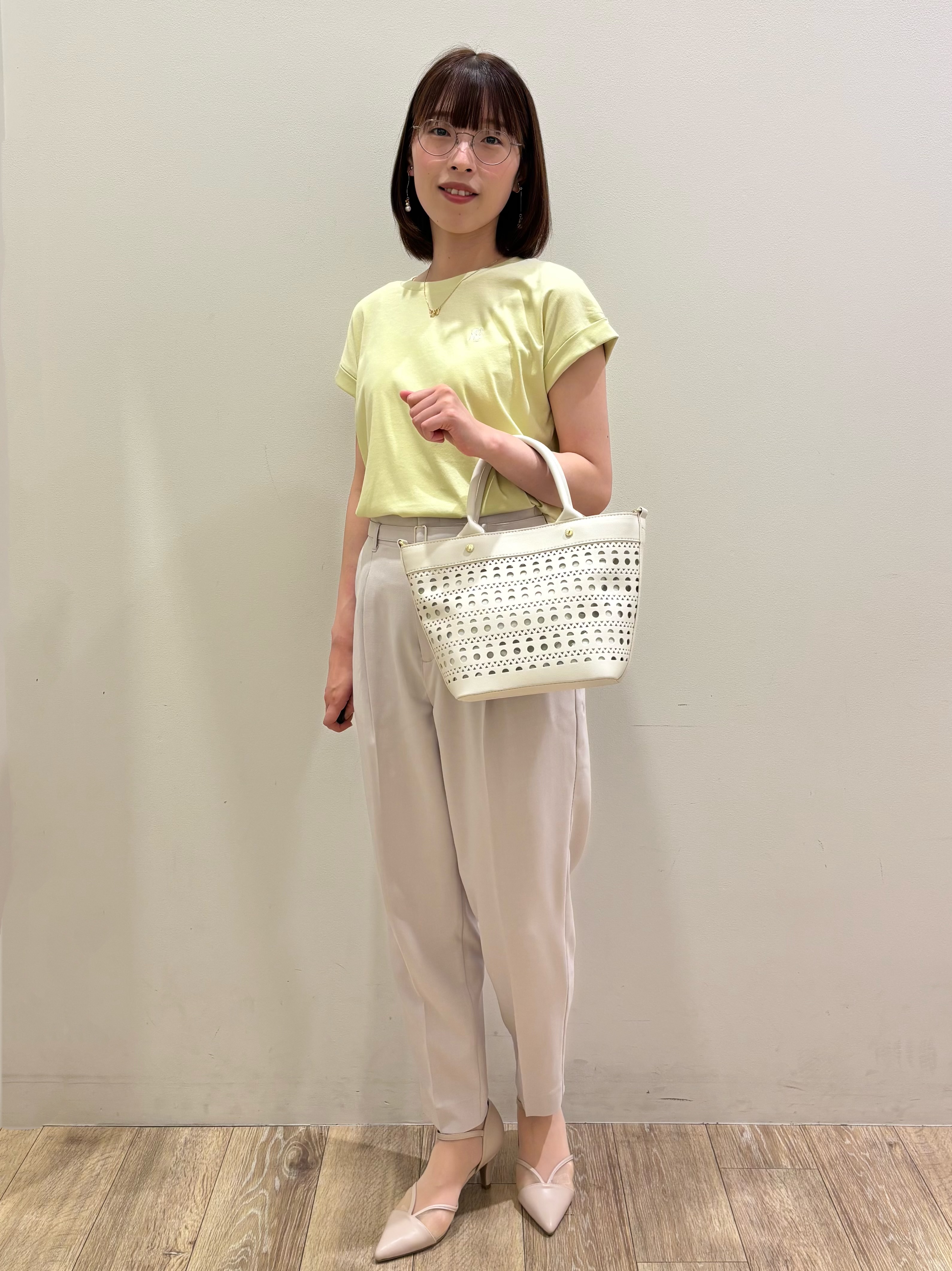 honamiさんの「index｜【接触冷感／UV】ワンポイント刺繍Tシャツ《7col／XS~3L／洗濯機OK》」を使ったコーディネート