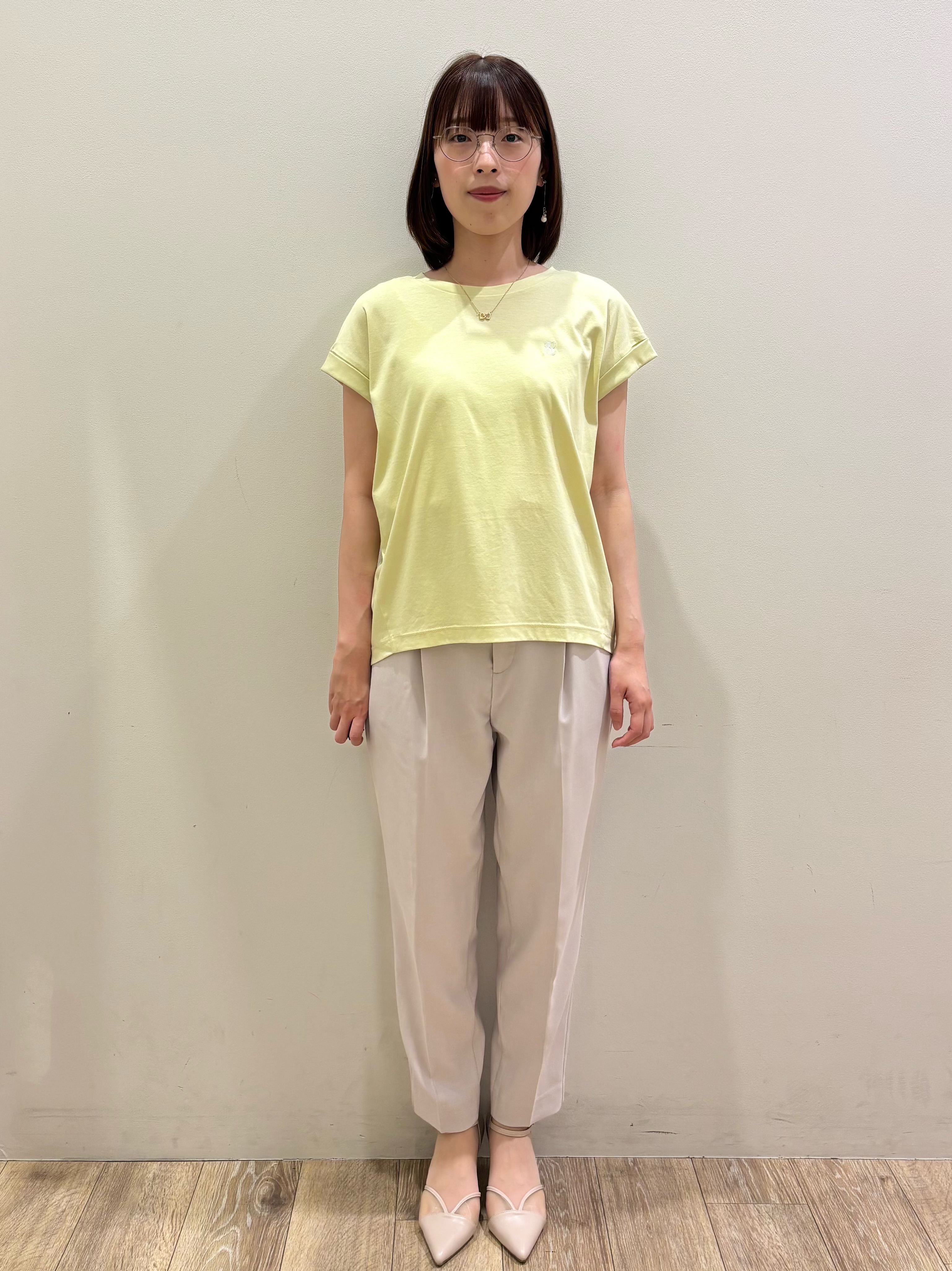 honamiさんの「index｜【接触冷感／UV】ワンポイント刺繍Tシャツ《7col／XS~3L／洗濯機OK》」を使ったコーディネート