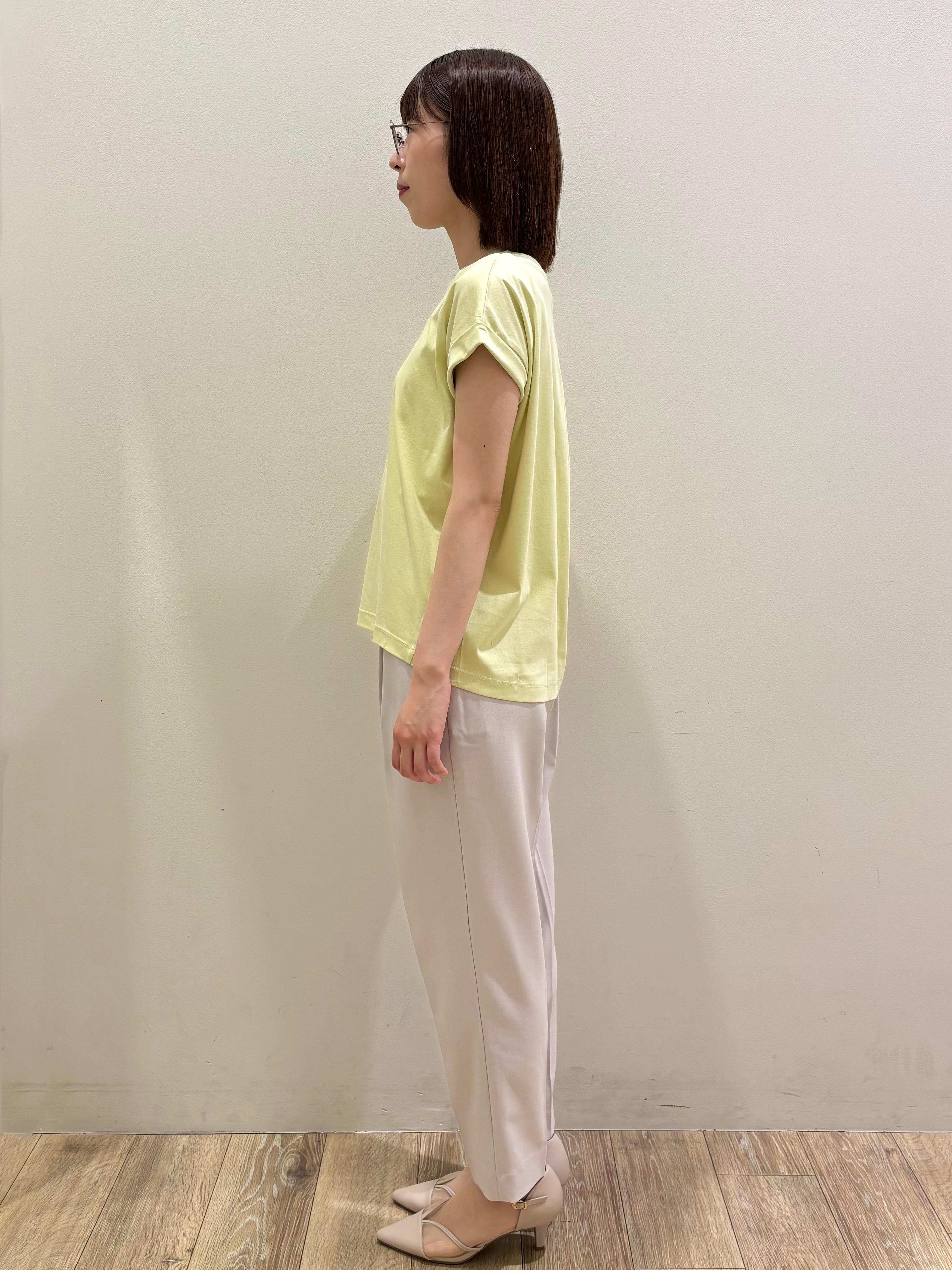 honamiさんの「index｜【接触冷感／UV】ワンポイント刺繍Tシャツ《7col／XS~3L／洗濯機OK》」を使ったコーディネート