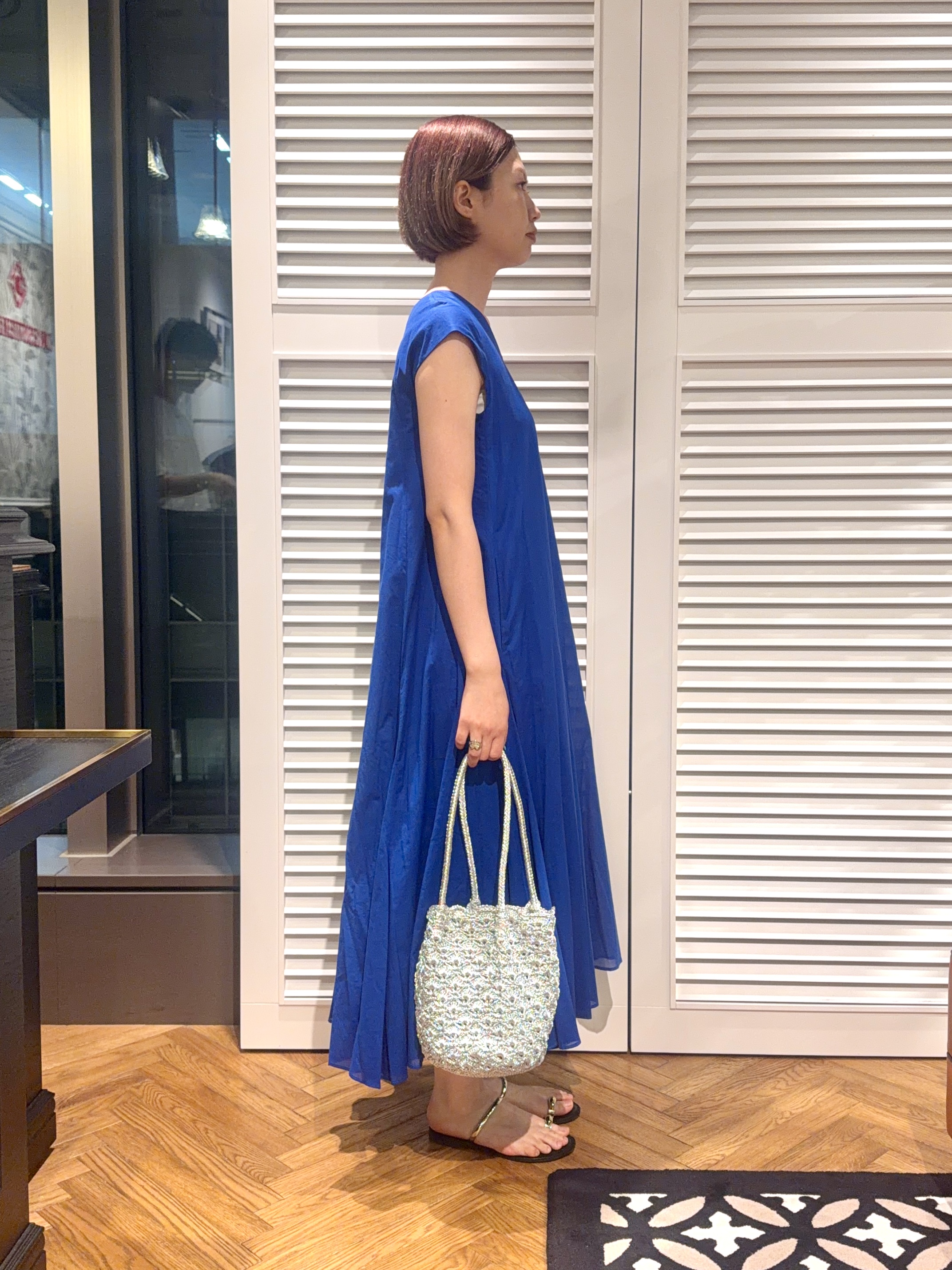 renaさんの「DRESSTERIOR｜【きれいめ/ウォッシャブル】コットンローンフレンチスリーブワンピ」を使ったコーディネート