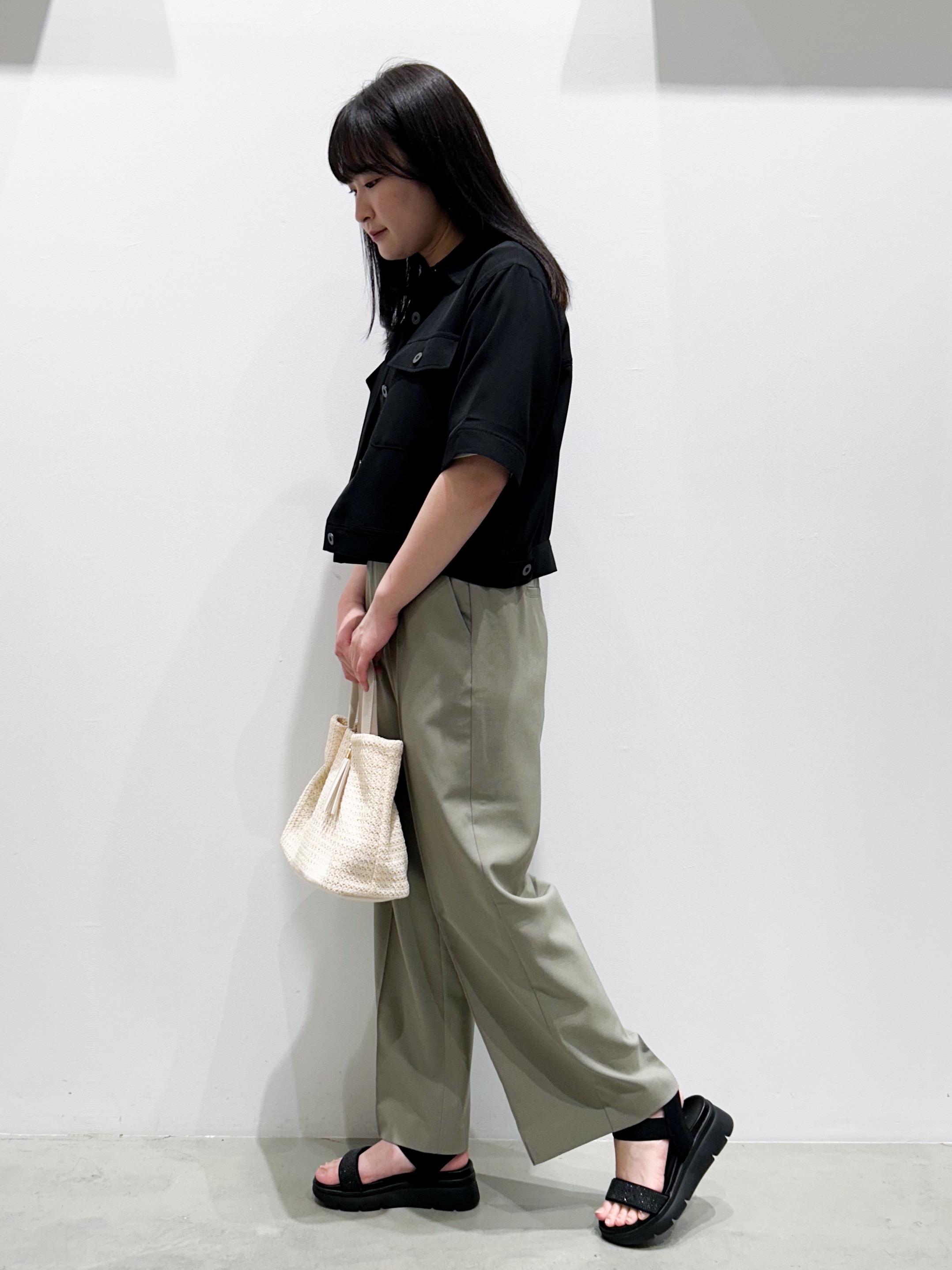 seinaさんの「grove｜【吸水速乾・通気性・洗える】衿付きハーフジャケット」を使ったコーディネート