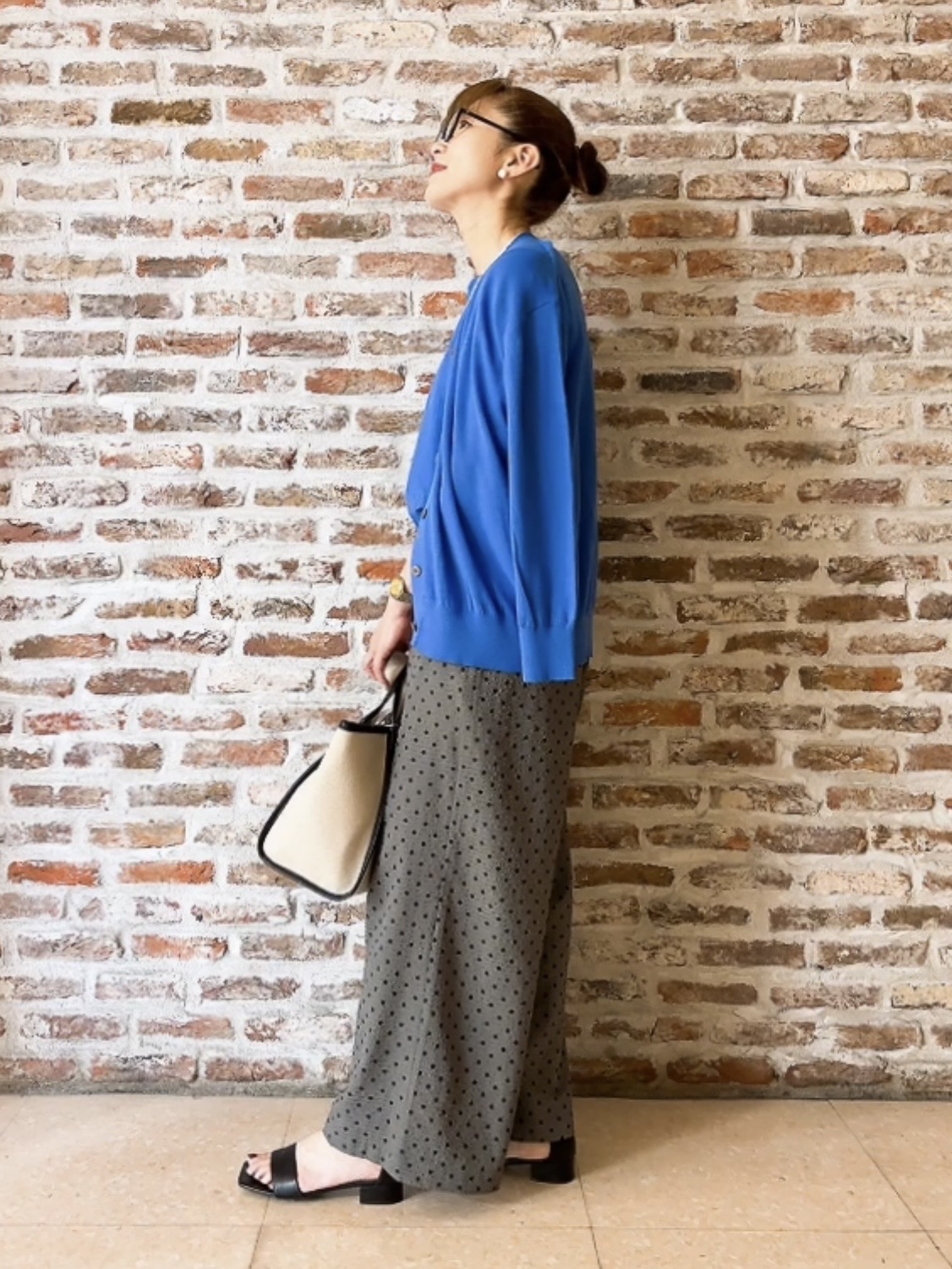 Yasucoさんの「Dessin｜【9色展開/接触冷感/UVカット】ドライタッチサマーニットT」を使ったコーディネート