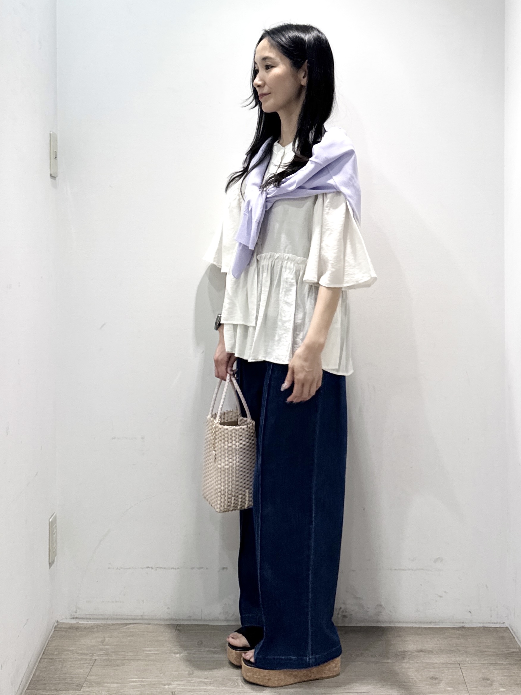 yuicciさんの「OPAQUE.CLIP｜【UV／接触冷感】Vネックリラクシーニットカーディガン《洗濯機OK／抗ピル》」を使ったコーディネート