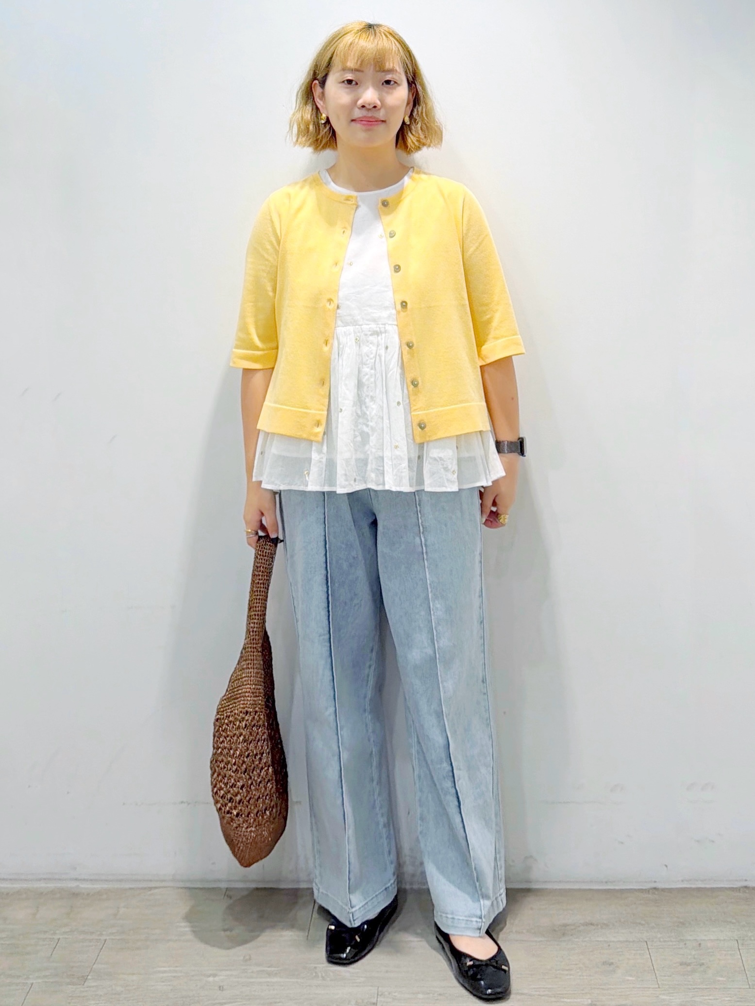 sumicaさんの「OPAQUE.CLIP｜ラメドット刺繍ペプラムブラウス【洗える】」を使ったコーディネート
