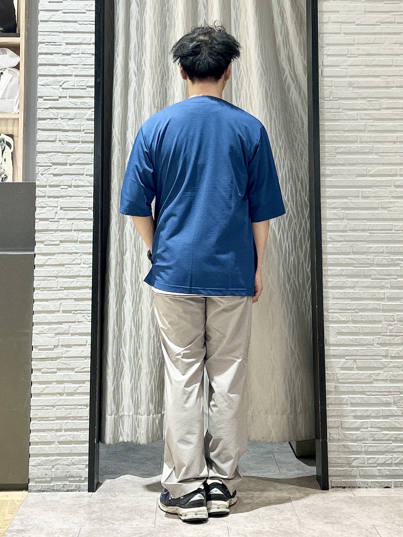 KENJI Iさんの「THE SHOP TK｜メッシュ五分袖カーディガン＋半袖Tシャツ セットアイテム 洗濯機OK」を使ったコーディネート