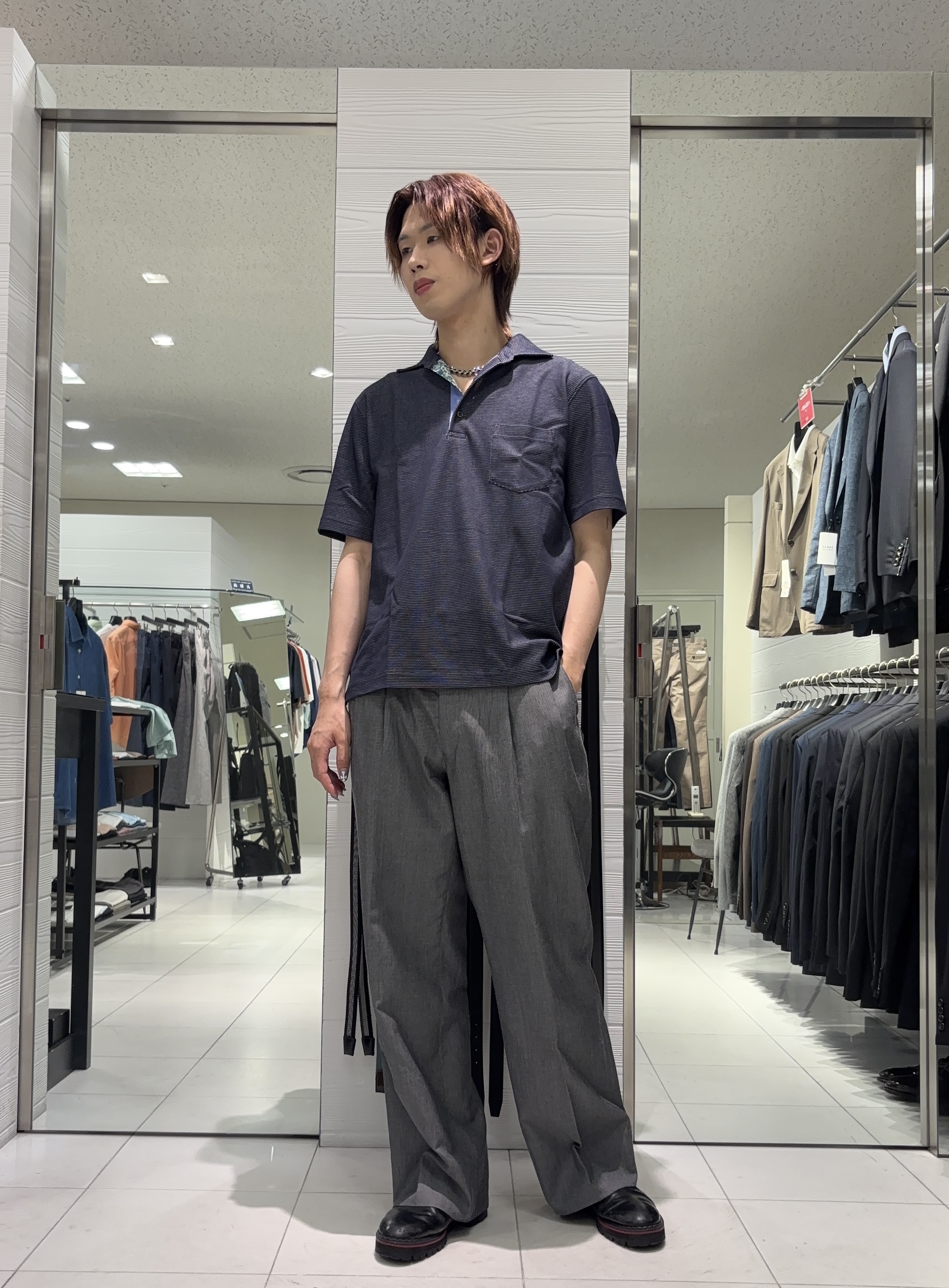 こうへいさんの「TAKEO KIKUCHI｜【抗菌防臭】ステイフレッシュ ポロシャツ」を使ったコーディネート