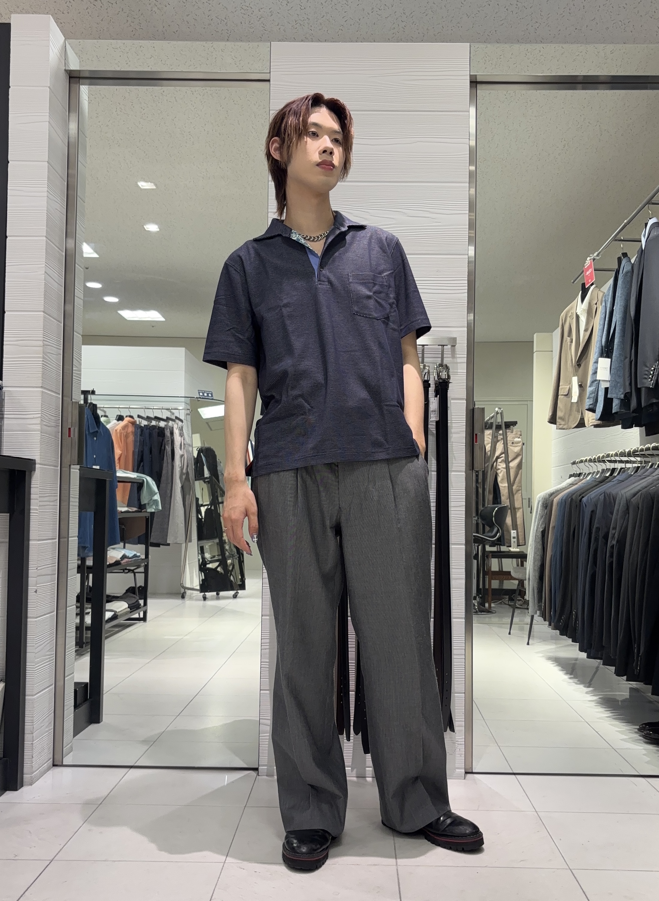こうへいさんの「TAKEO KIKUCHI｜【抗菌防臭】ステイフレッシュ ポロシャツ」を使ったコーディネート