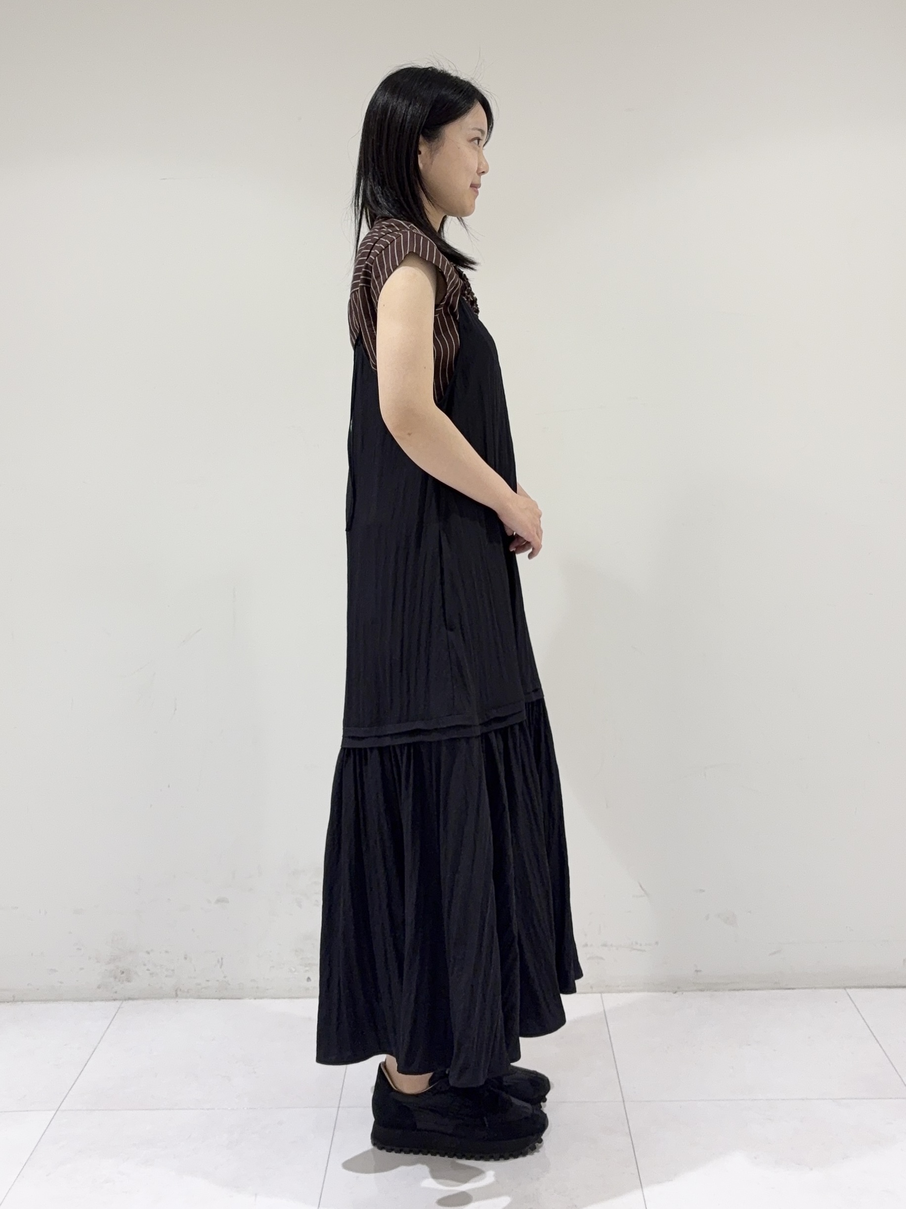 ayaさんの「DRESSTERIOR｜ストライプフレンチスリーブフリルブラウス」を使ったコーディネート
