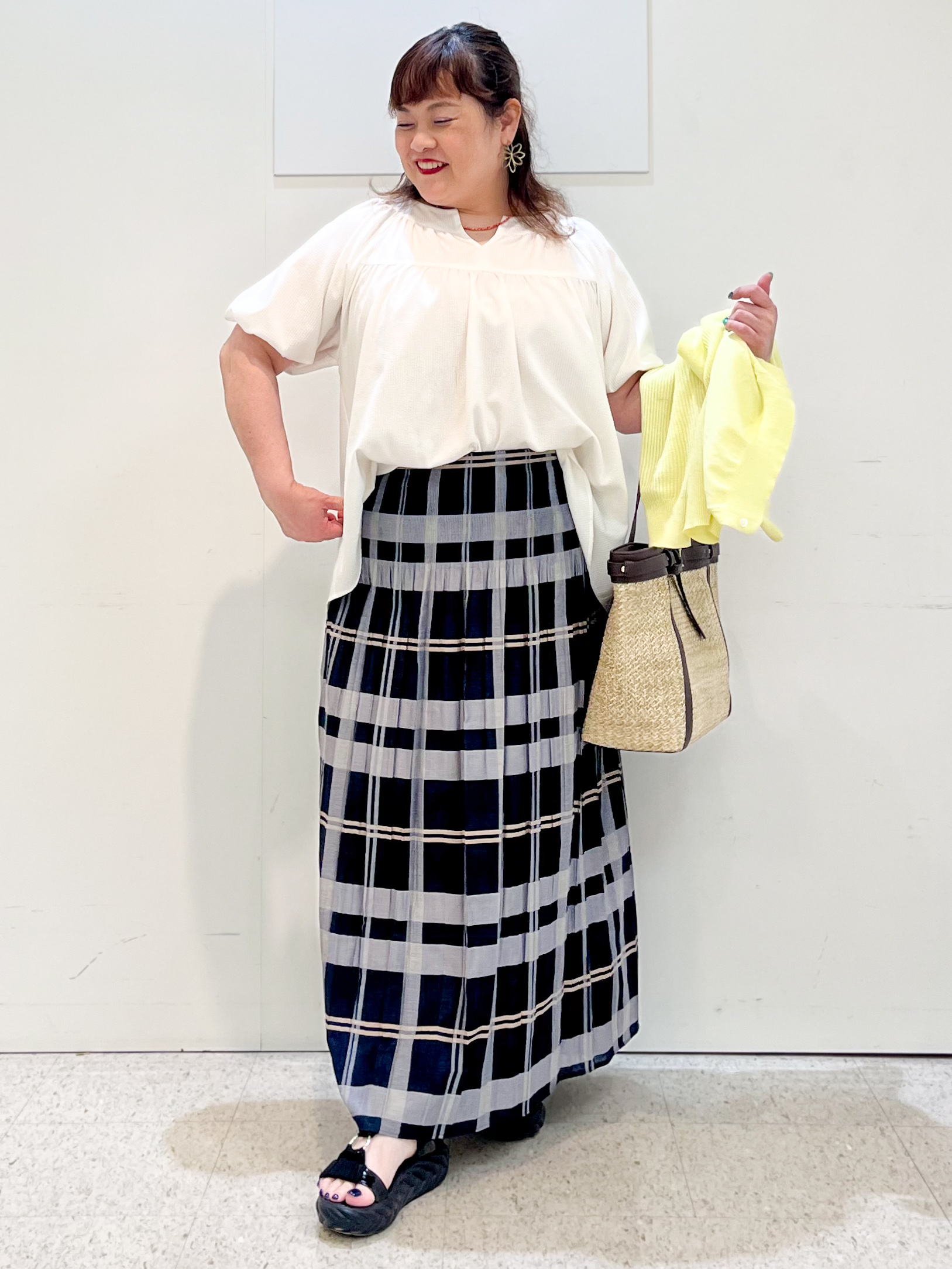 kimmyさんの「Reflect｜Vネックニットカーディガン」を使ったコーディネート