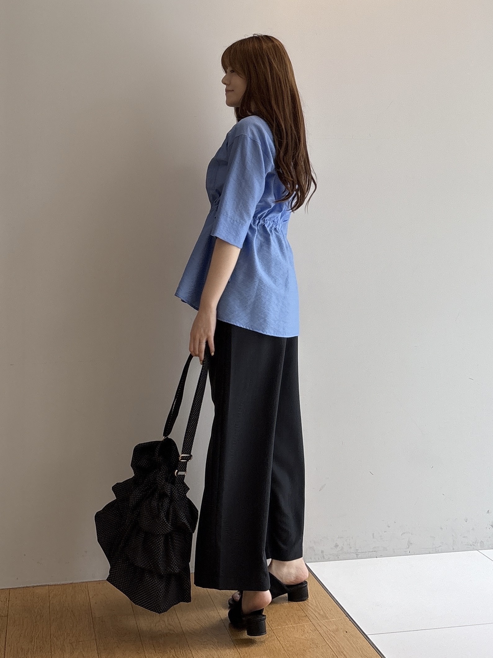 sayaさんの「grove｜5分袖ver登場！【体型カバー・洗える】シアーサファリシャツジャケット」を使ったコーディネート