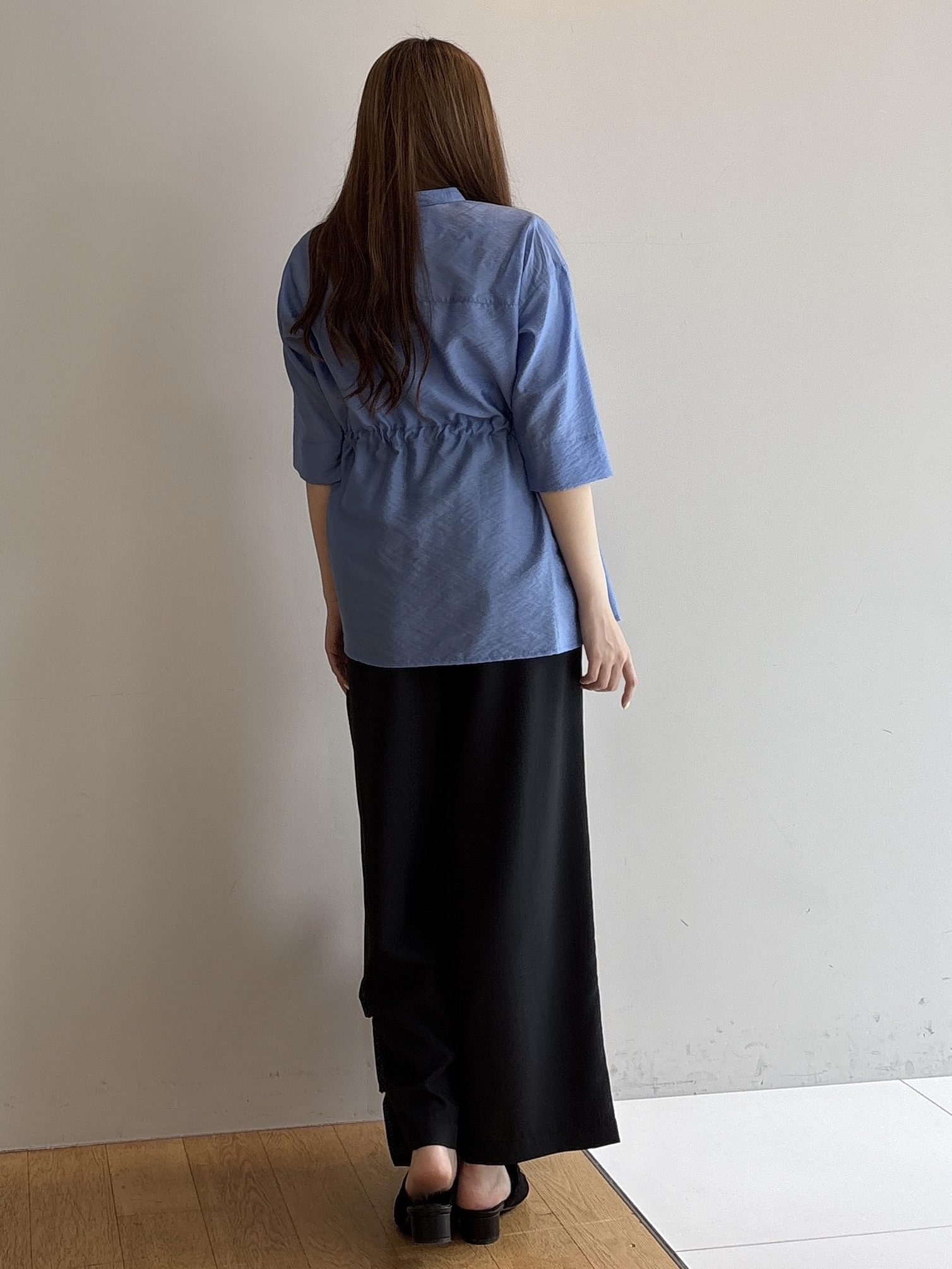 sayaさんの「grove｜5分袖ver登場！【体型カバー・洗える】シアーサファリシャツジャケット」を使ったコーディネート