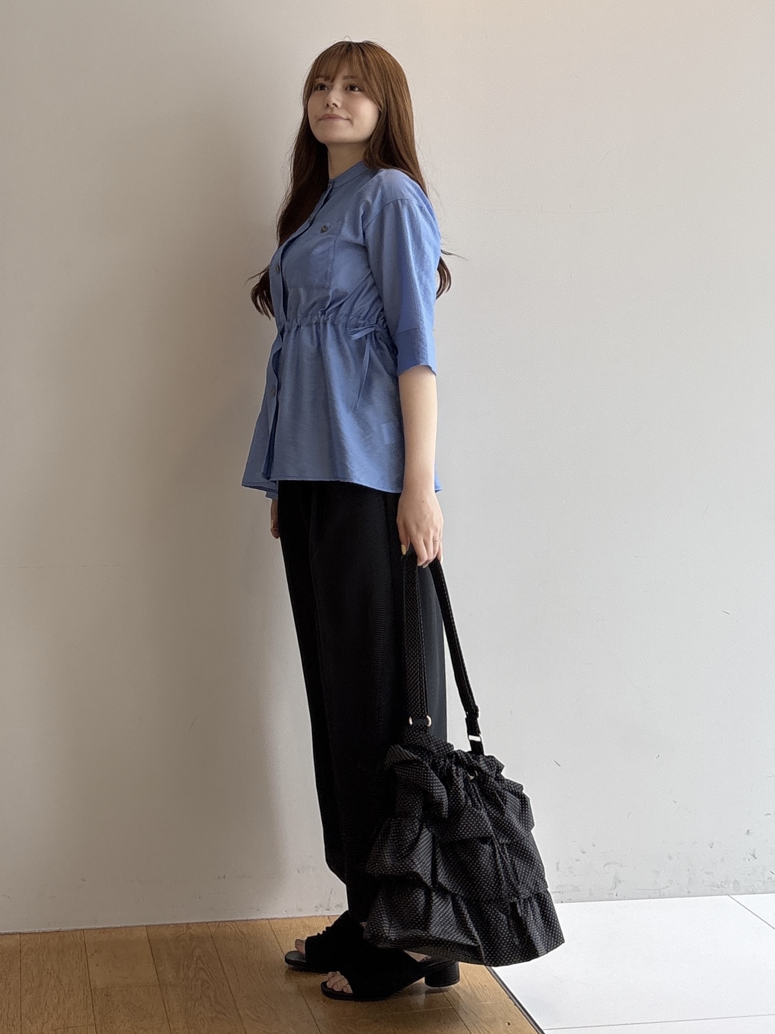 sayaさんの「grove｜5分袖ver登場！【体型カバー・洗える】シアーサファリシャツジャケット」を使ったコーディネート