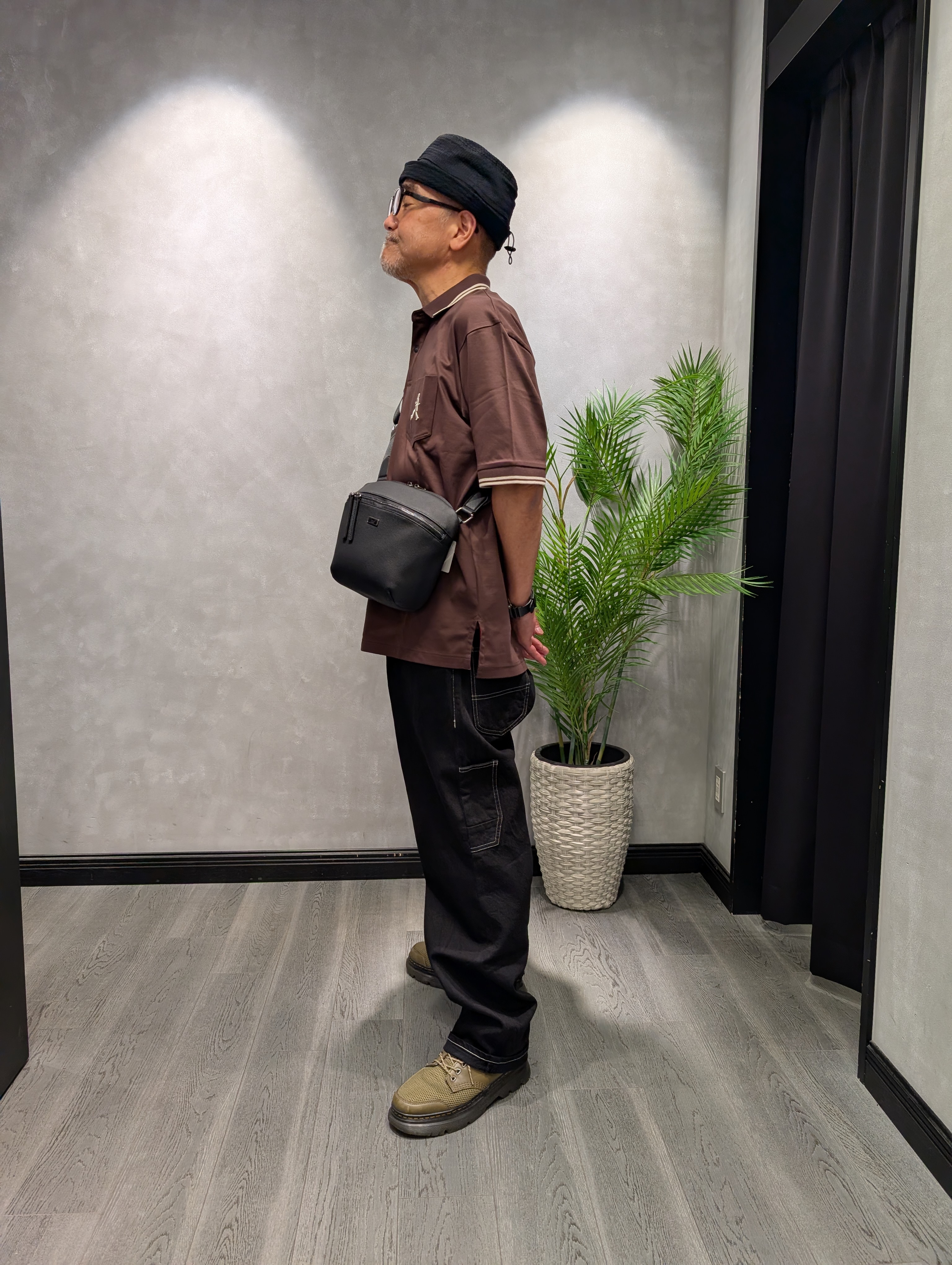 三谷義勝さんの「TAKEO KIKUCHI｜【BOWLER HAT LABEL】アイスクリアコットン ボーラーハットウォーカー ポロシャツ」を使ったコーディネート