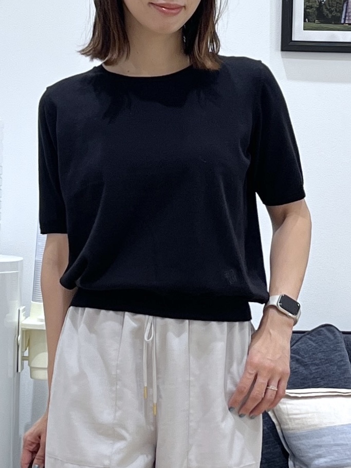 canaさんの「Dessin｜【9色展開/接触冷感/UVカット】ドライタッチサマーニットT」を使ったコーディネート