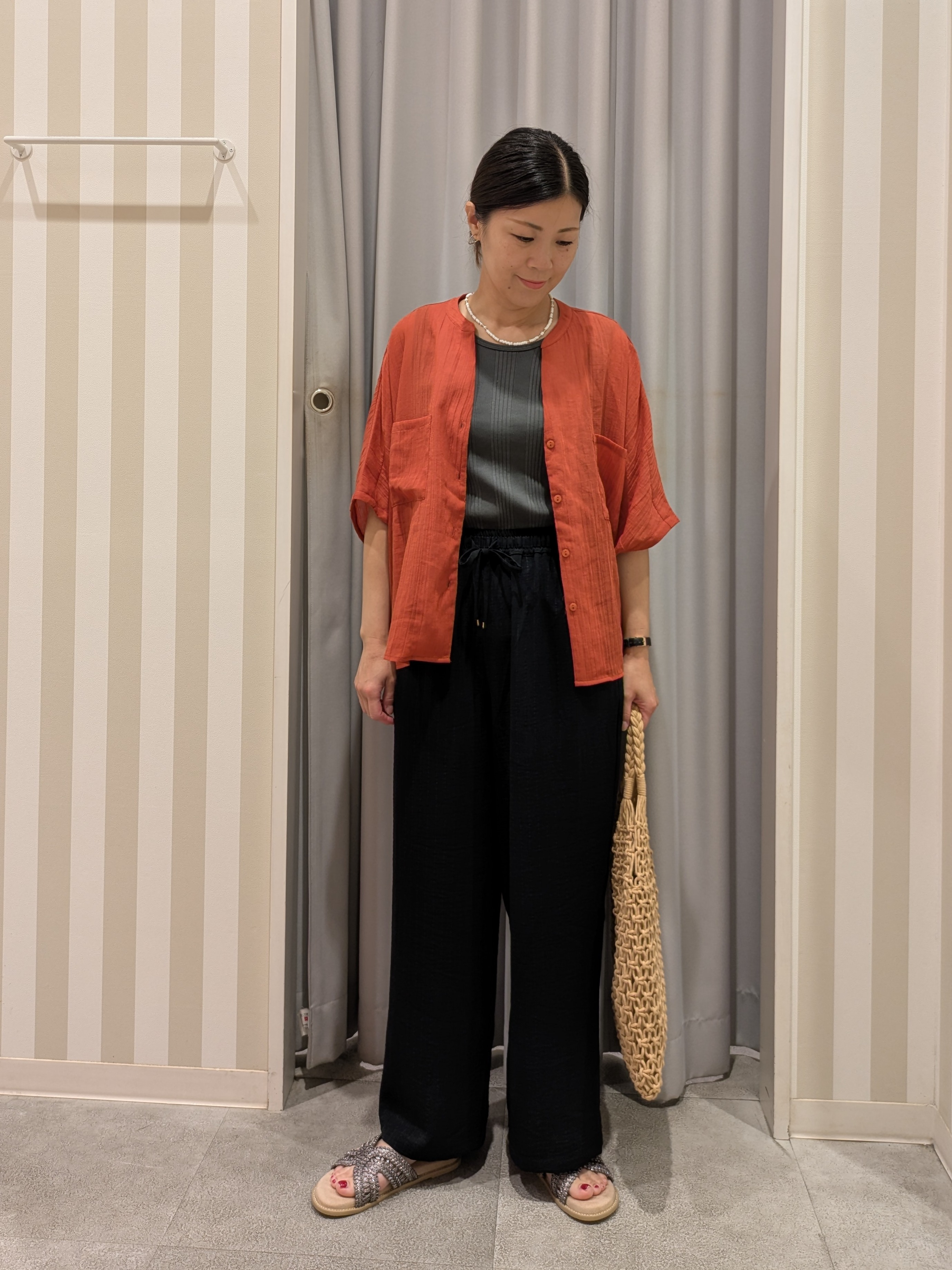 𝐂𝐡𝐢𝐢 &hearts;(ちー)さんの「SHOO･LA･RUE｜シアーワッシャーポケドルマン」を使ったコーディネート