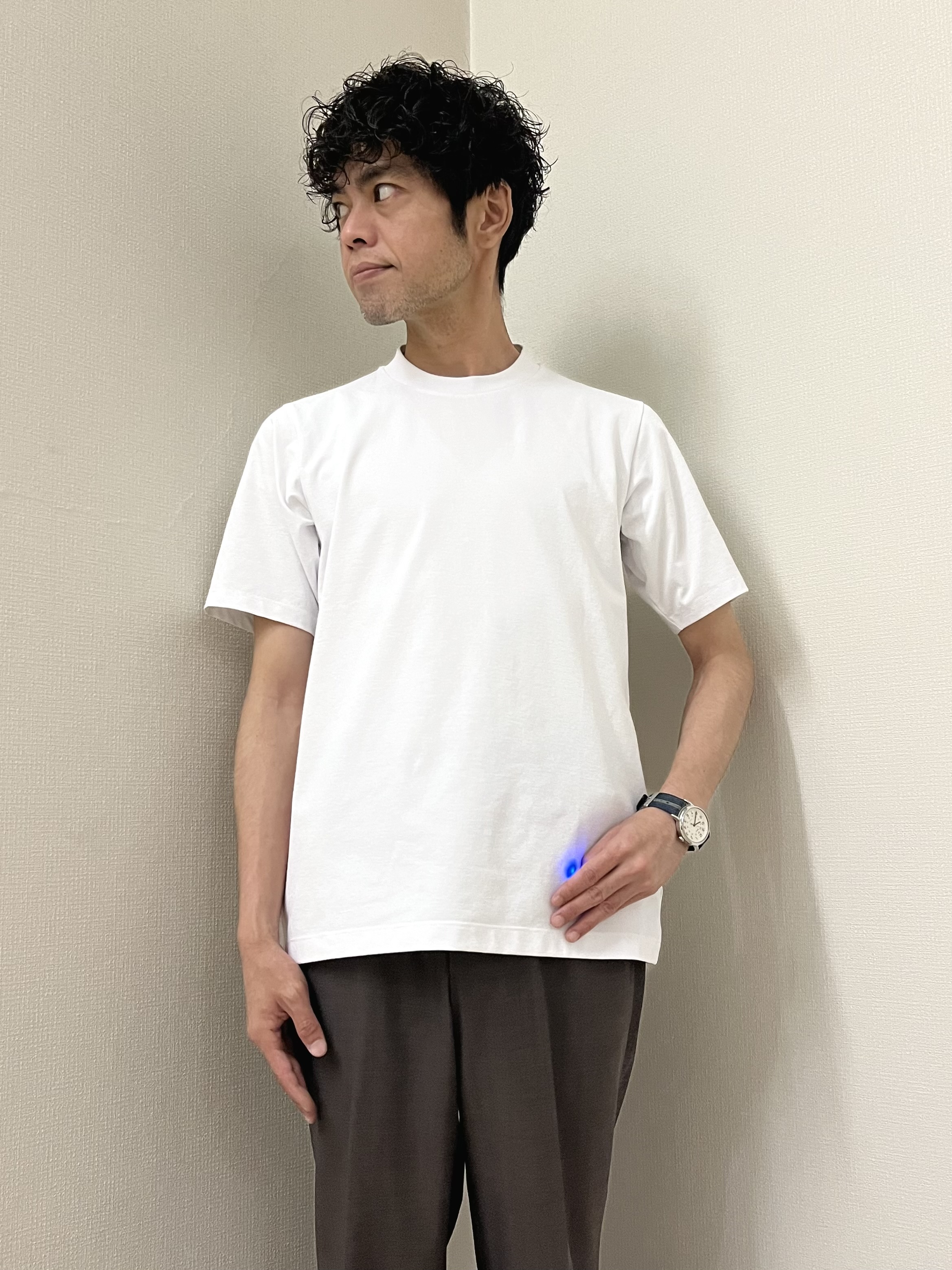 URAさんの「TAKEO KIKUCHI｜【BOWLER HAT LABEL】TWトロピカルシャンブレー JAZZジャケット」を使ったコーディネート