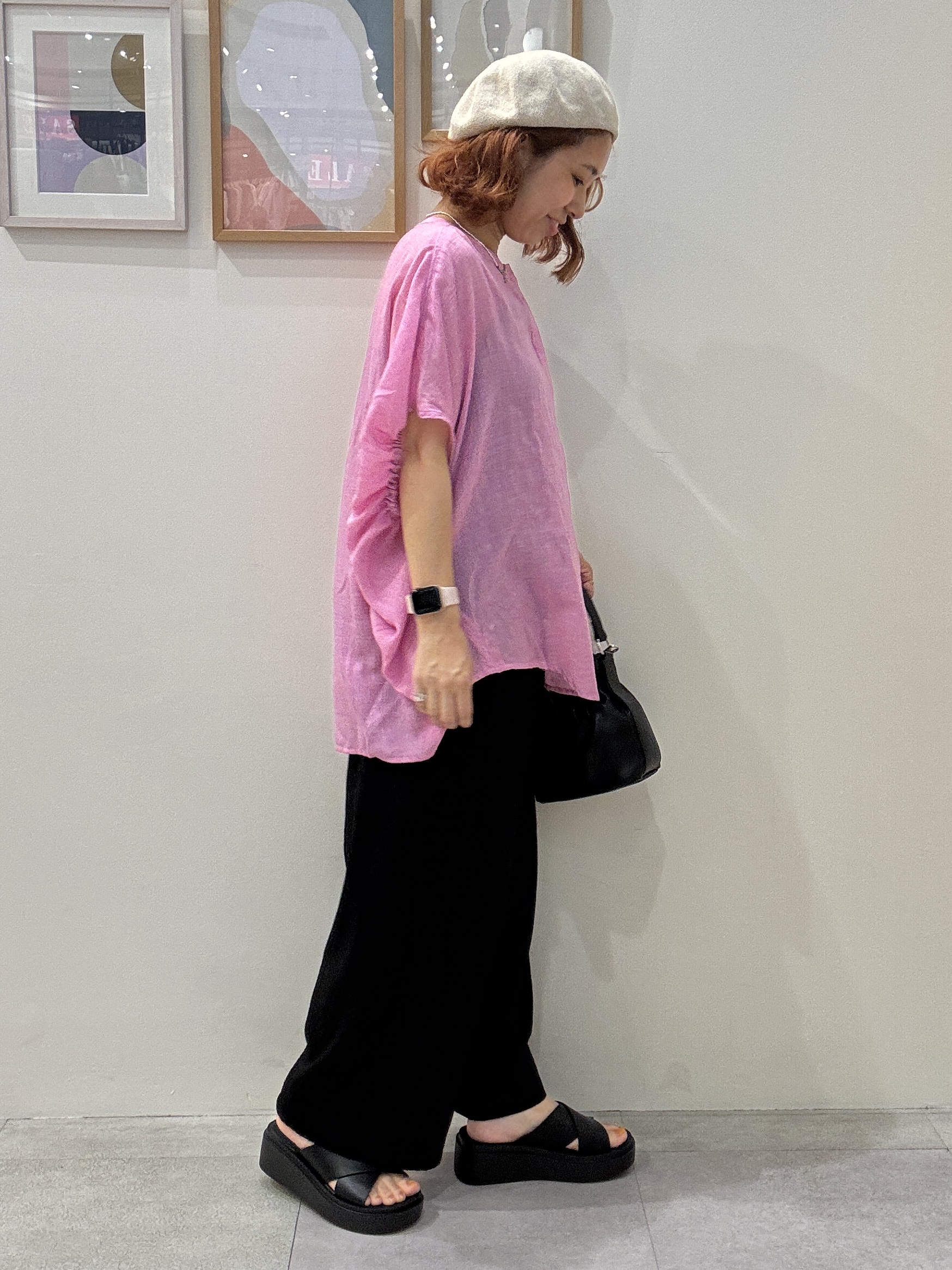 たけぴさんの「SHOO･LA･RUE｜【体型カバー】バルーン風ゆるシャツブラウス」を使ったコーディネート